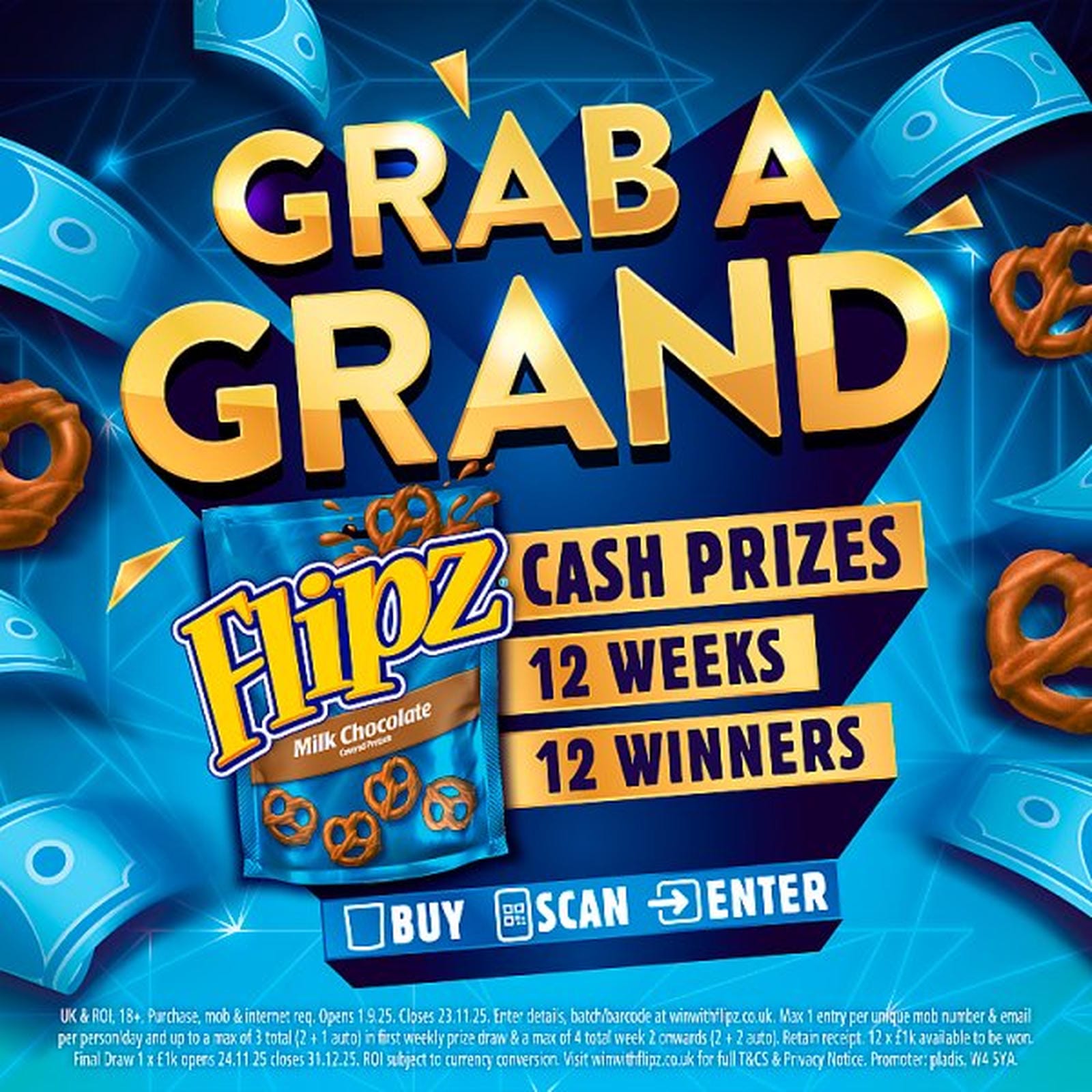 Flipz Peanut Butter Flavour Coated Pretzel Snacks £1.49 PMP 80g