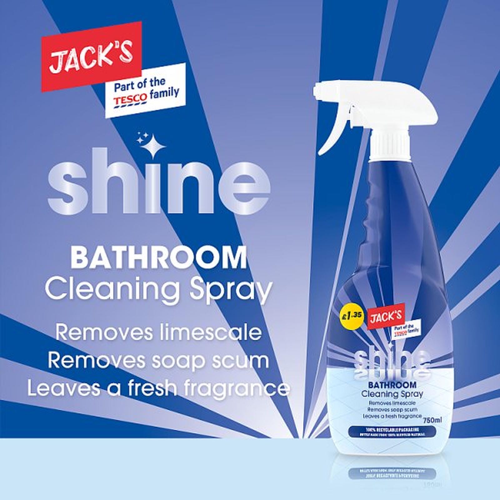 Jack's Bathroom Cleaning Spray 750ml