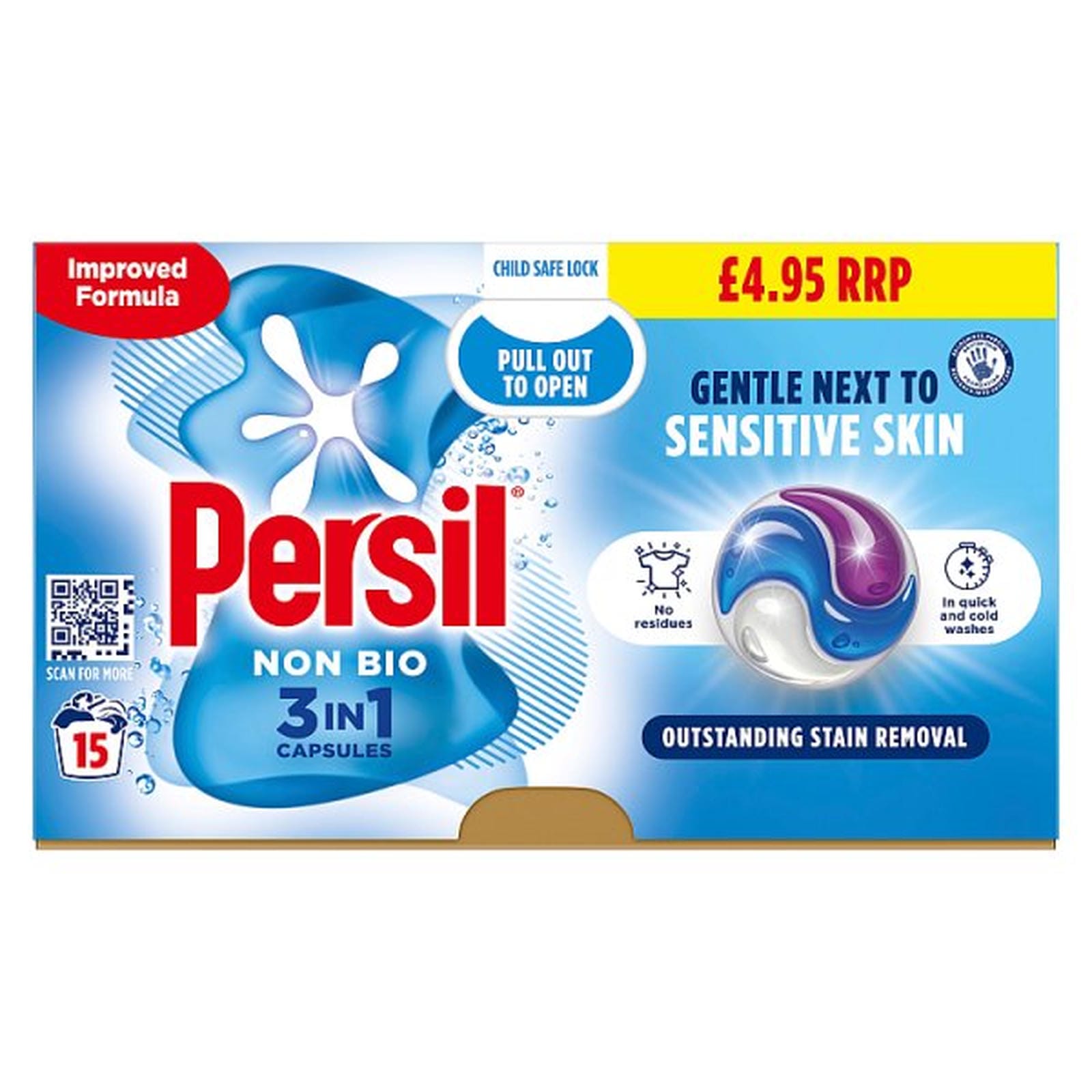 Persil 3 in 1 LAUNDRY CAPSULES Non Bio 15 Washes