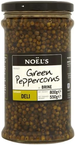Noel's Green Peppercorns In Brine 800g Case of 6 x 800ml Quality Grocery Item For Retail And Catering
