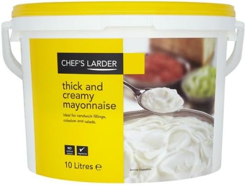 Chef's Larder Mayonnaise Thick and Creamy 10 Litres 1 x 10L Catering Size For Professional Kitchens