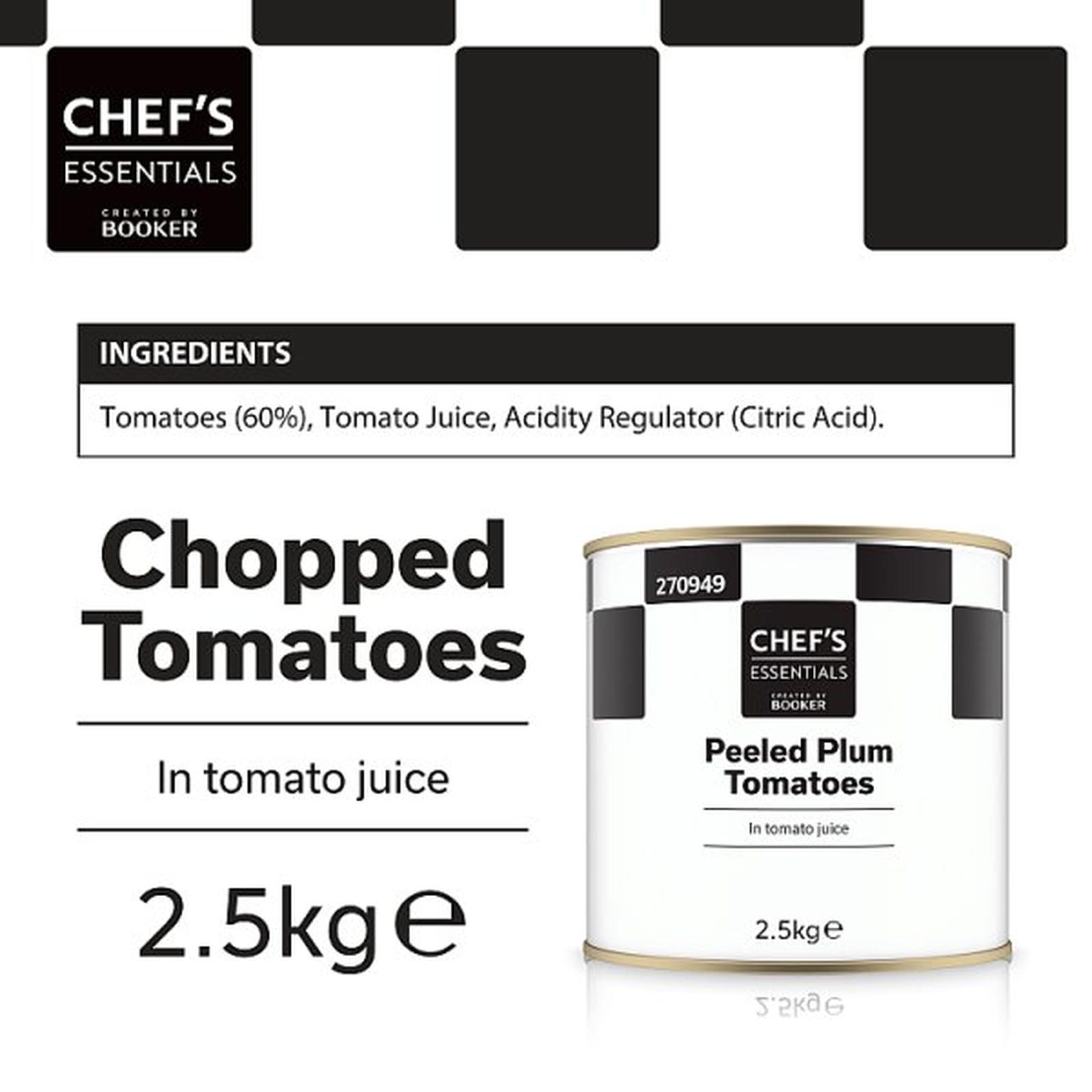 Chef's Essentials Peeled Plum Tomatoes in Tomato Juice 2.5kg