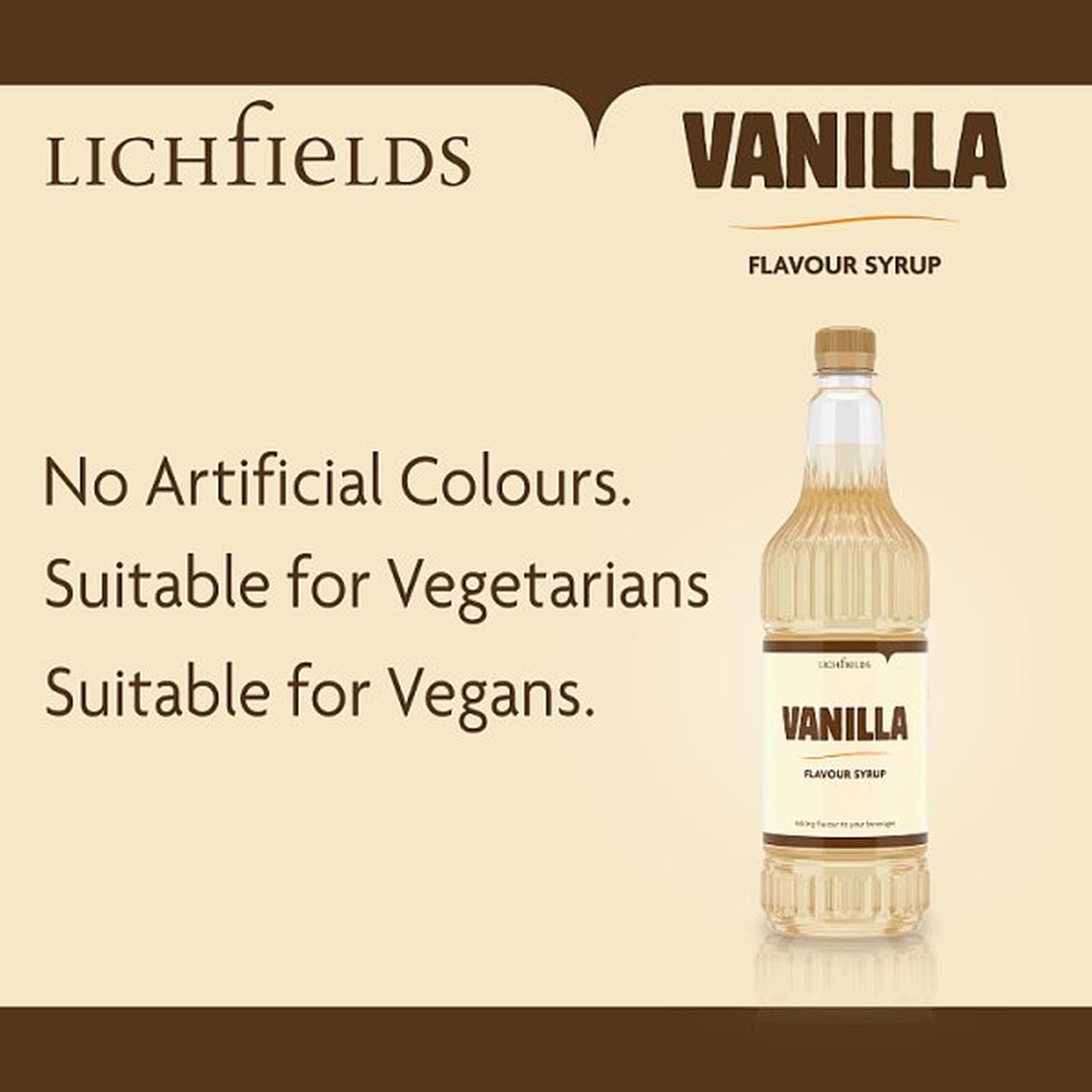 Lichfields Vanilla Flavour Syrup 1 Litre