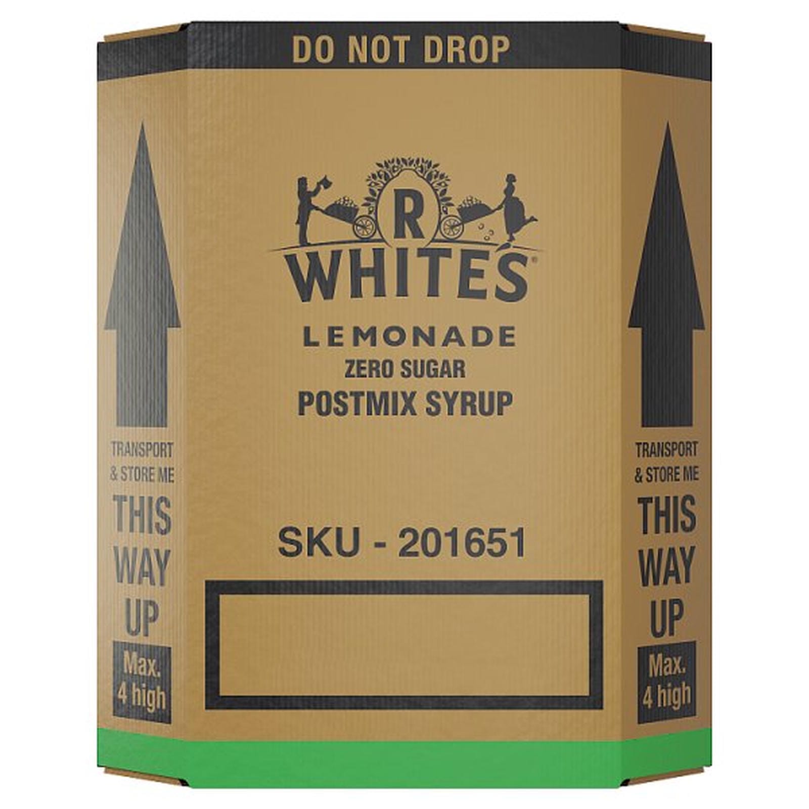 R Whites Zero Sugar Lemonade Postmix Syrup 7L