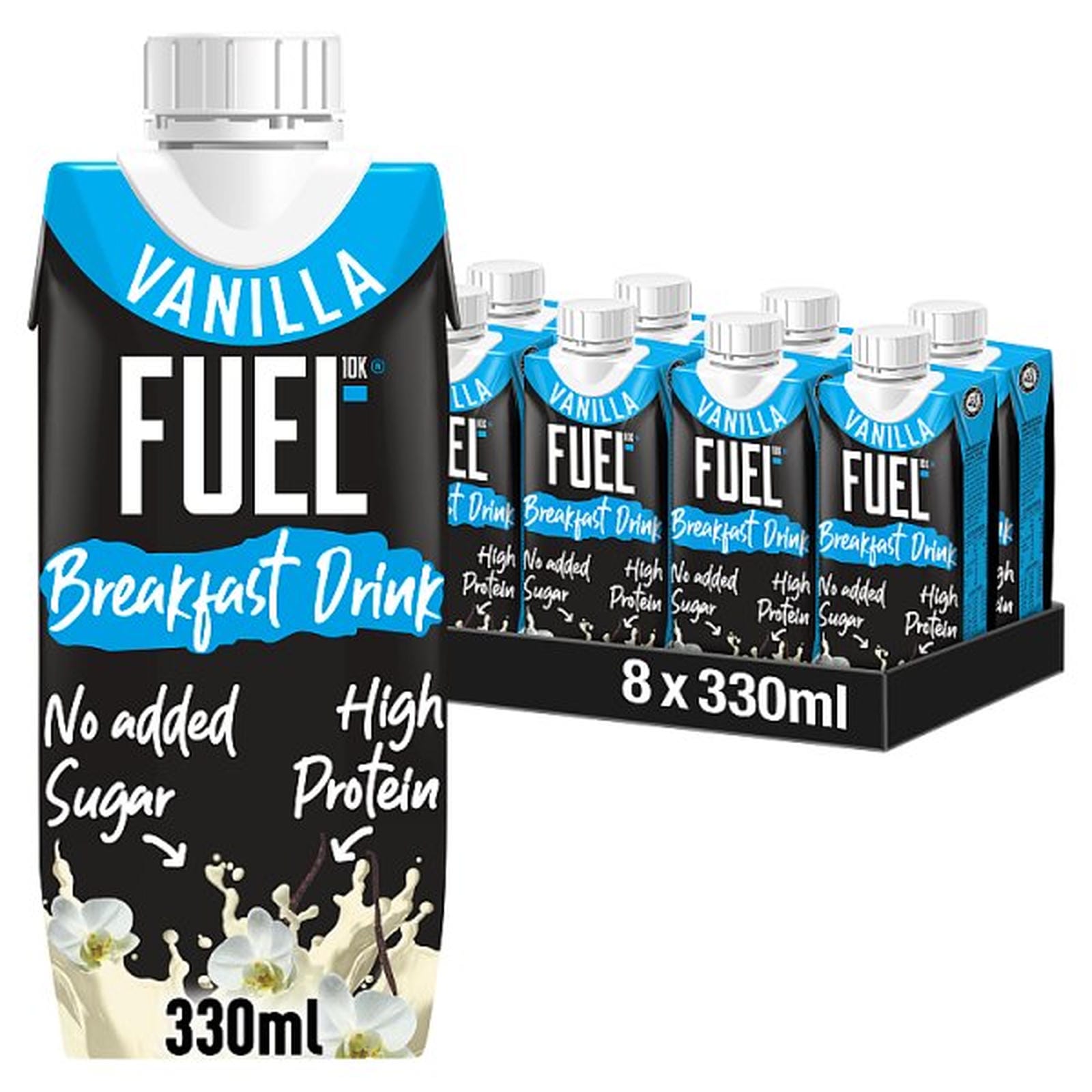 FUEL10K Vanilla High Protein Milk Breakfast Drink 330ml