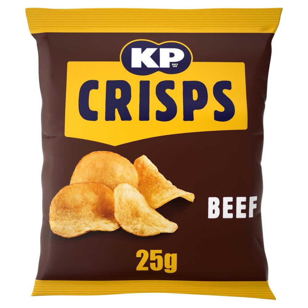 KP Beef Crisps 25g – 48 x 25g