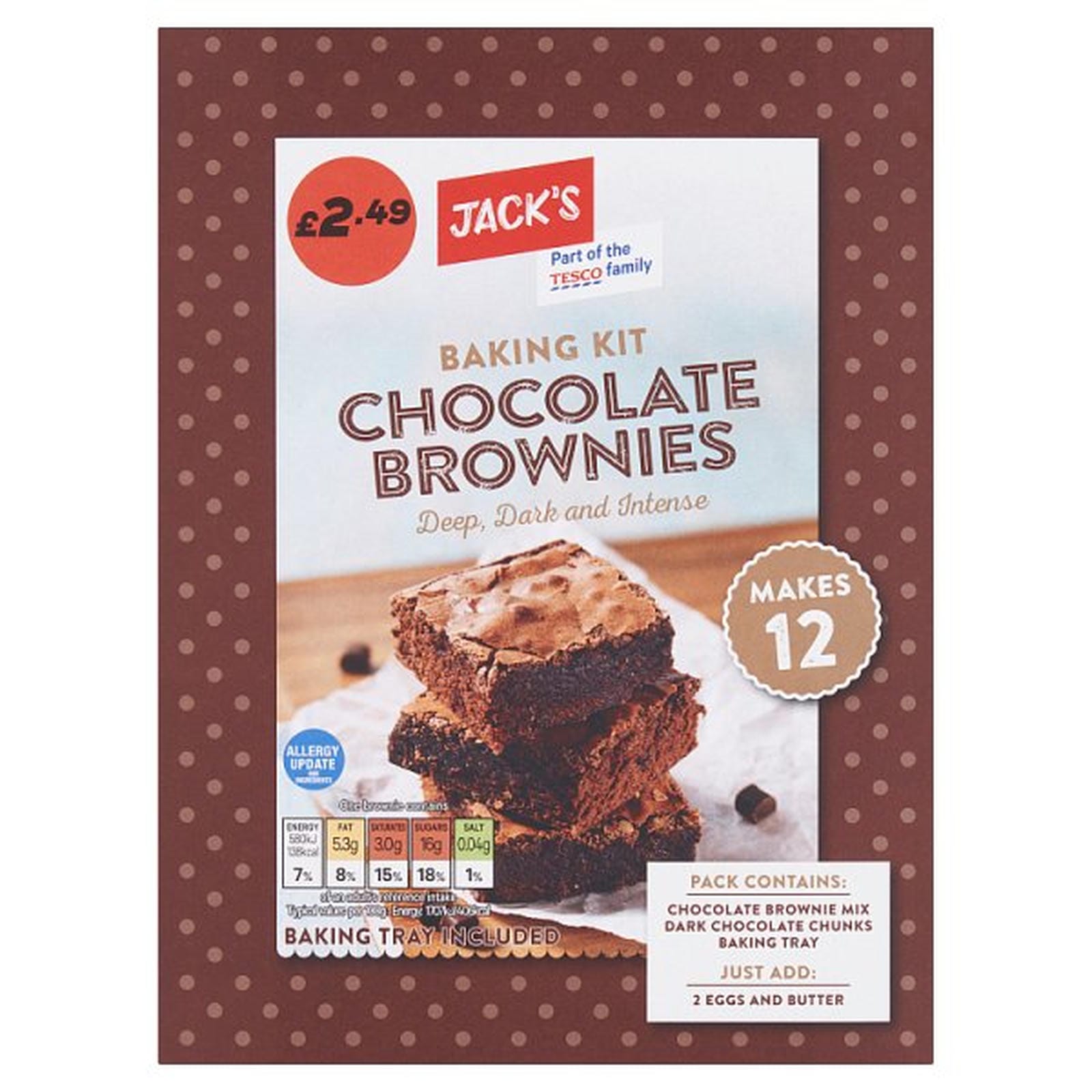 Jack's Baking Kit Chocolate Brownies 285g
