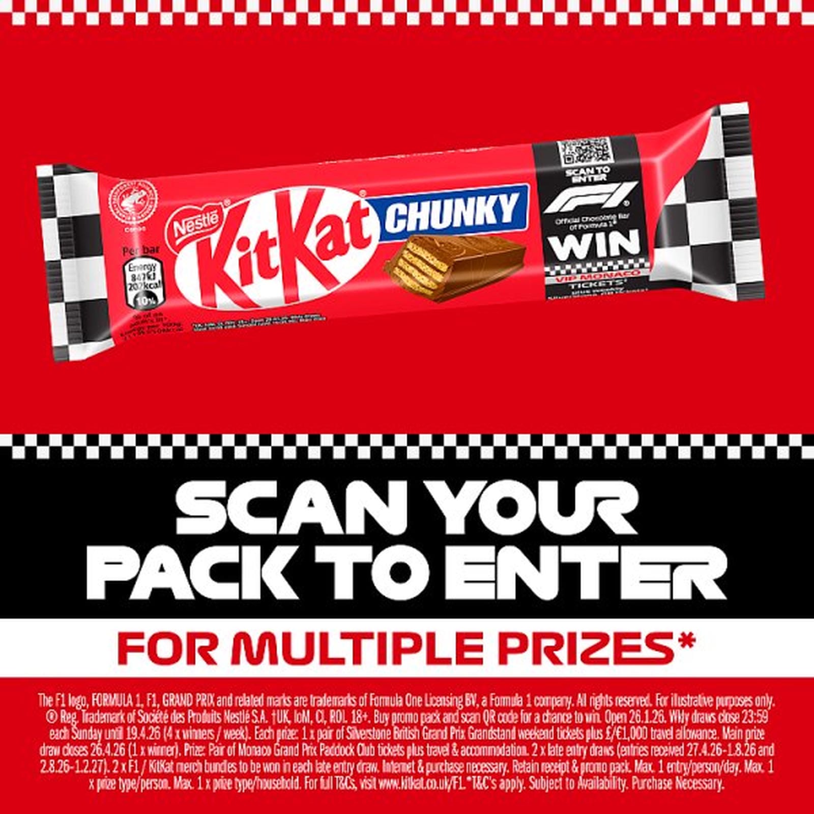 KitKat F1 Chunky Milk Chocolate Bar 40g