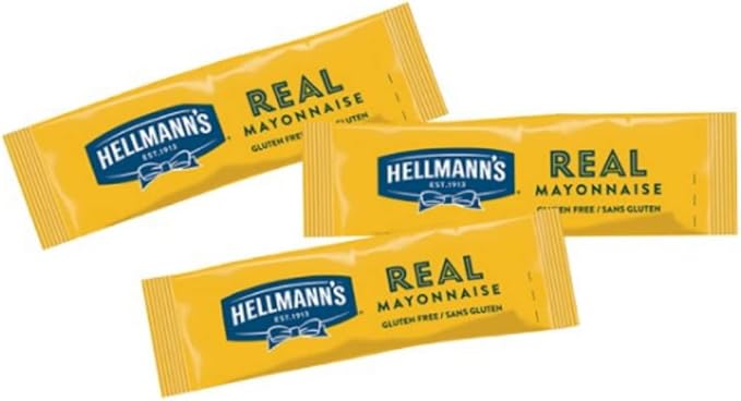 Hellmann's Real Mayonnaise Catering Size 198 x 10ml Portions for Foodservice Use 1 x 198 x 10ml