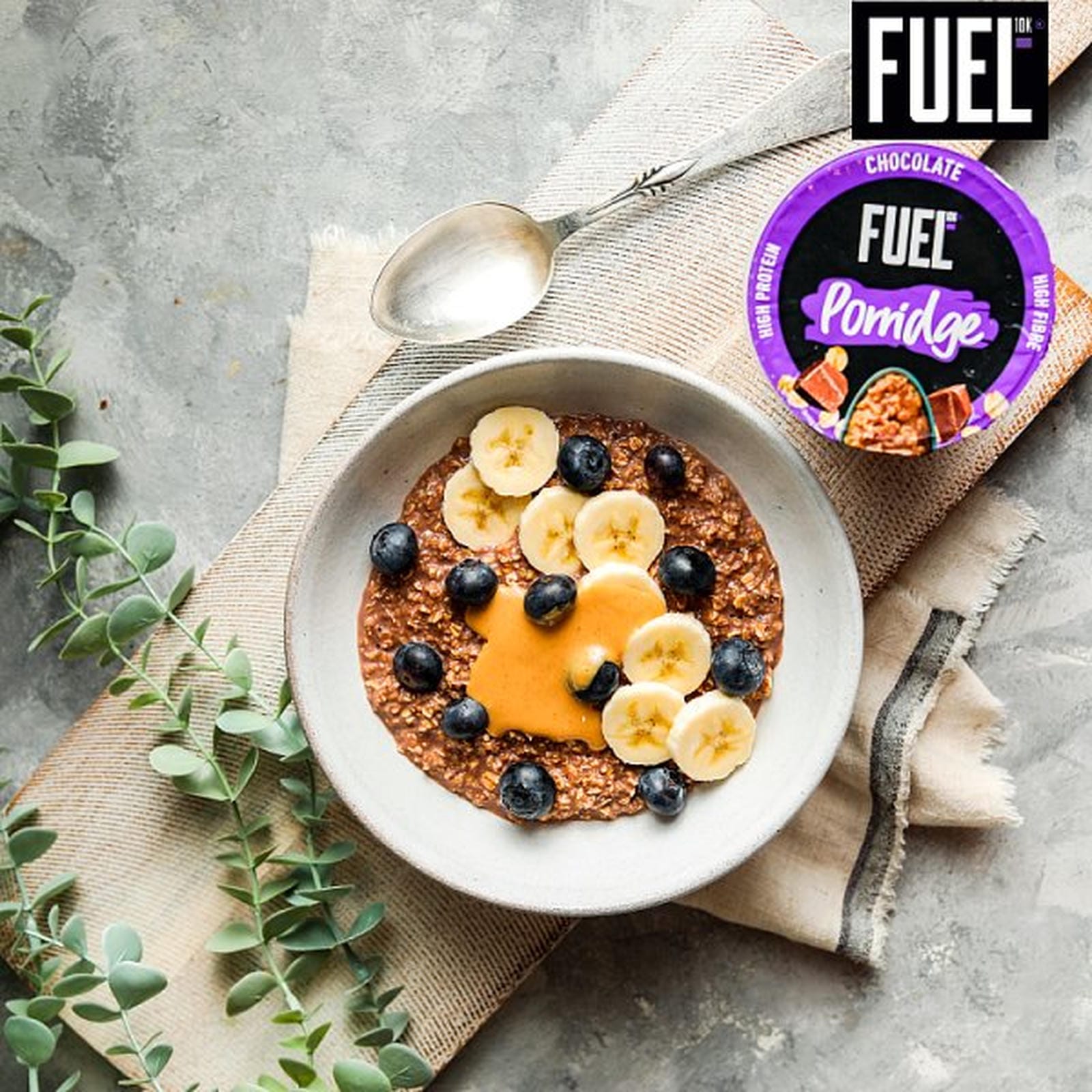FUEL10K High Protein Chocolate Porridge Oat Cereal Pot 70g