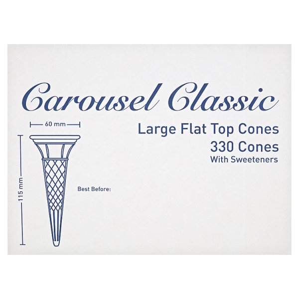 Carousel Classic 330 Large Flat Top Cones – 1 x 330s