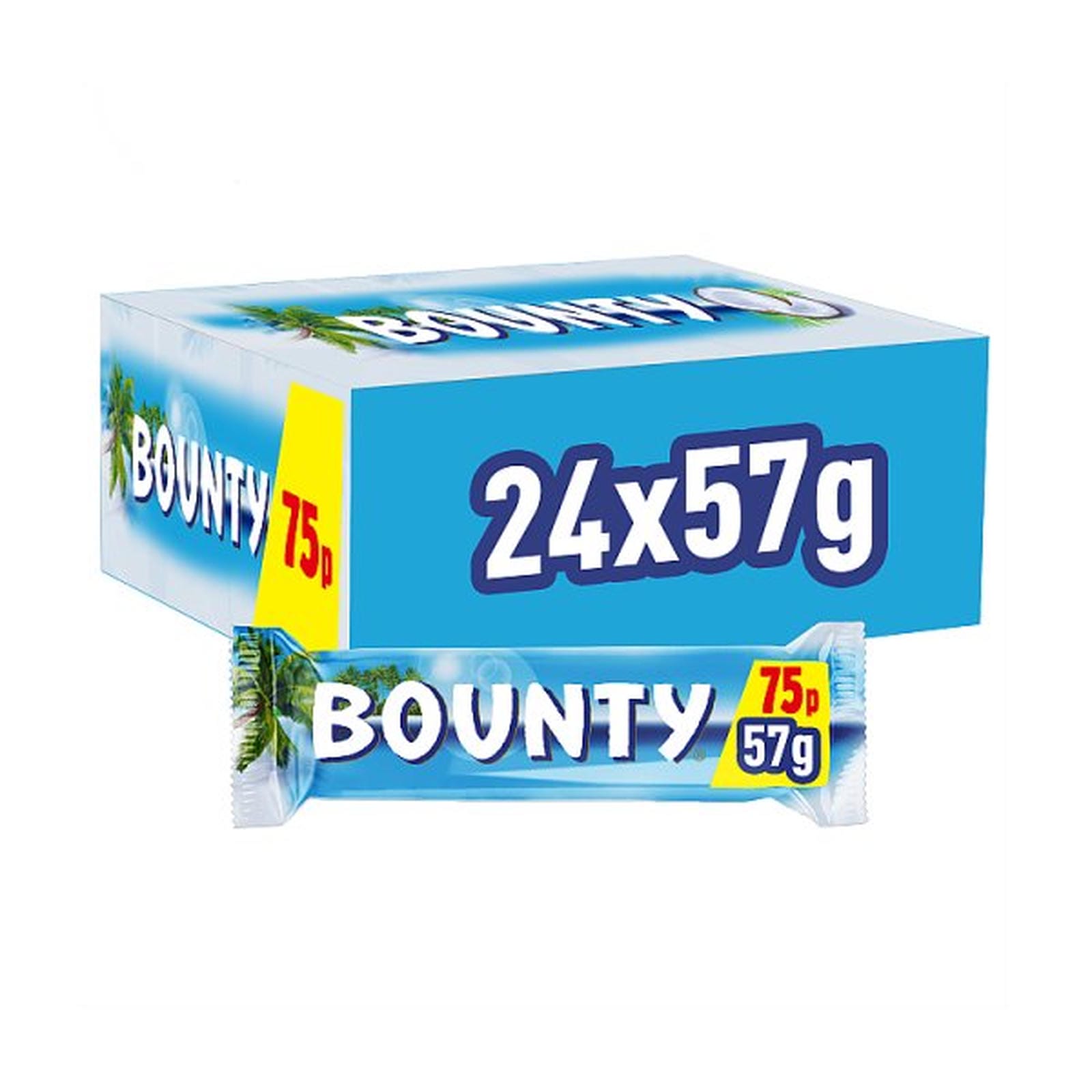 Bounty Coconut Milk Chocolate Bar Duo 57g PMP £0.75