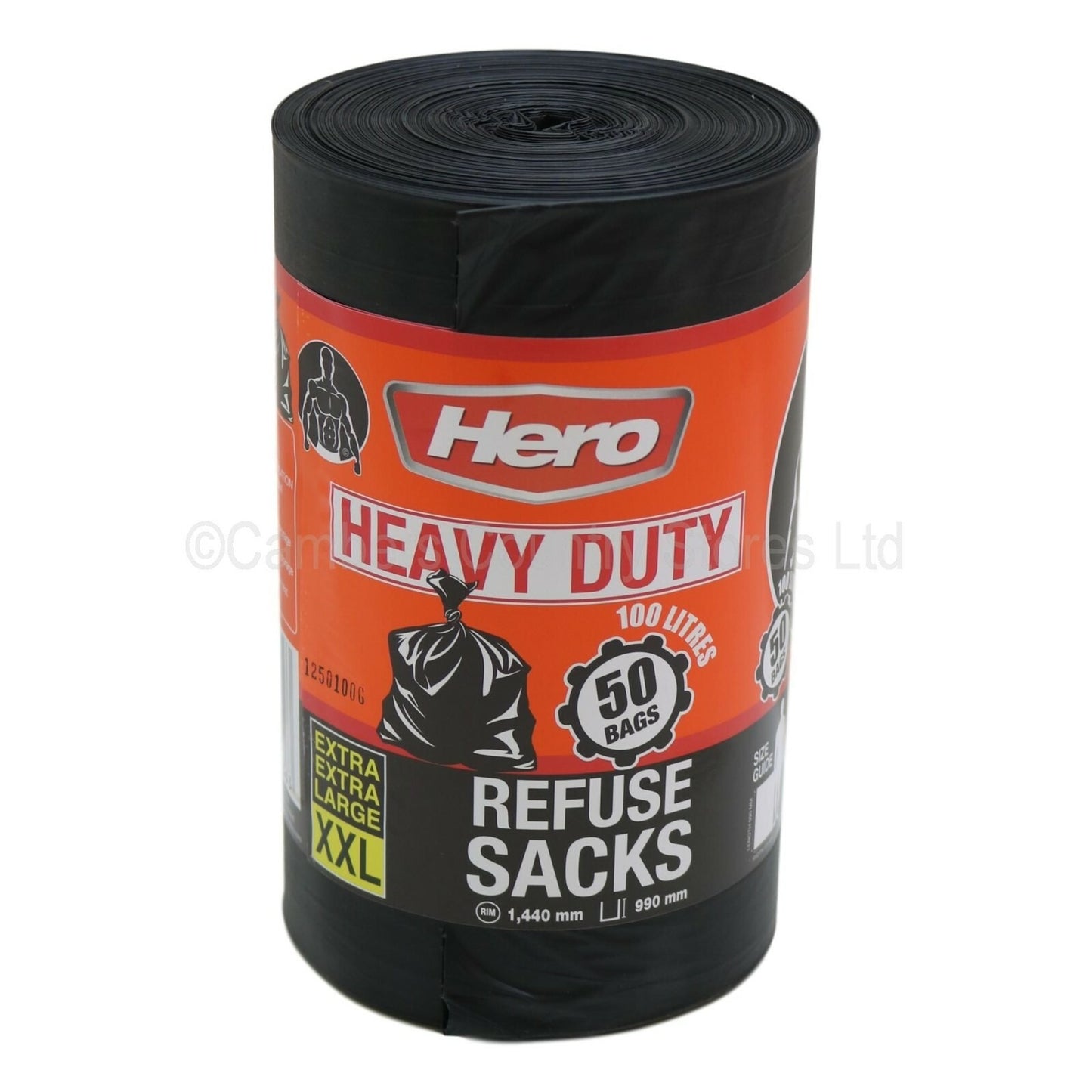 Hero Large HD Refuse Sacks – 1 x 150s