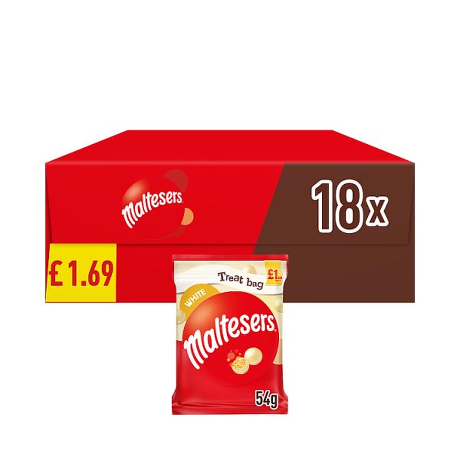 Maltesers White Chocolate & Honeycomb £1.69 PMP Bag 54g