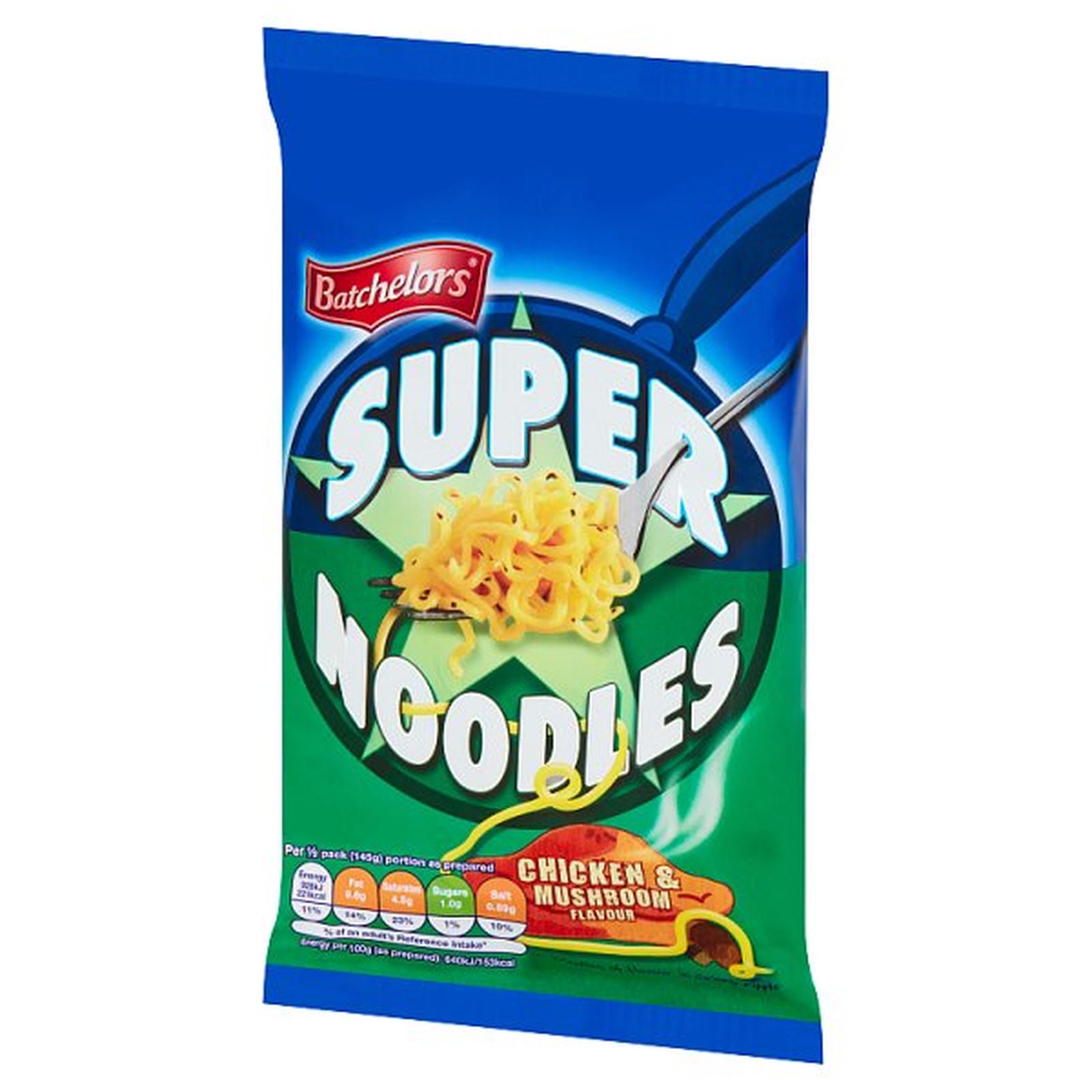 Batchelors Super Noodles Chicken & Mushroom Flavour Noodle Block 90g