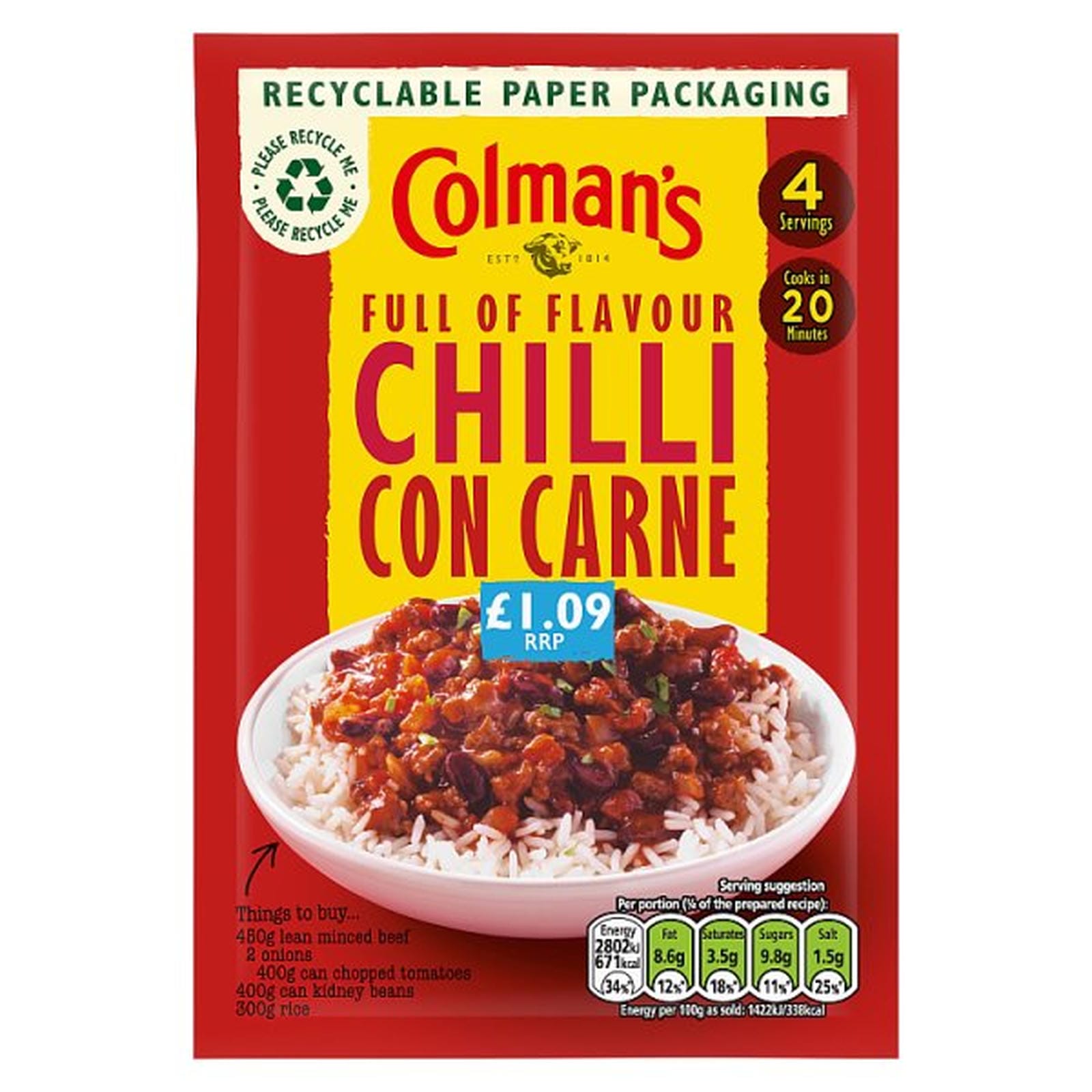 Colman's Recipe Mix Chilli Con Carne 50 g