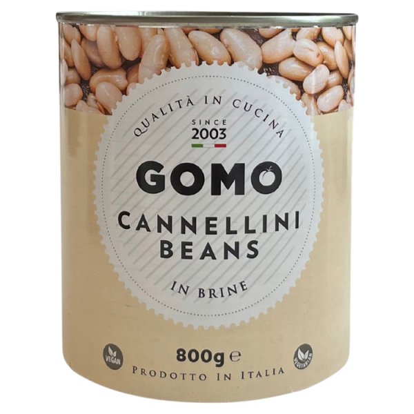 Gomo Cannellini Beans In Brine 800g 1 x 800g Suitable For Soups Stews And Sides Everyday