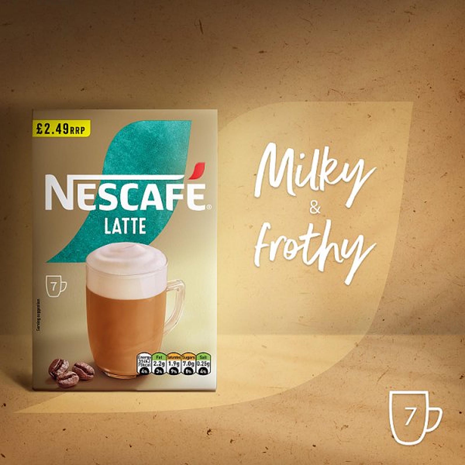 Nescafe Latte Instant Coffee 7 x 18g Sachets PMP