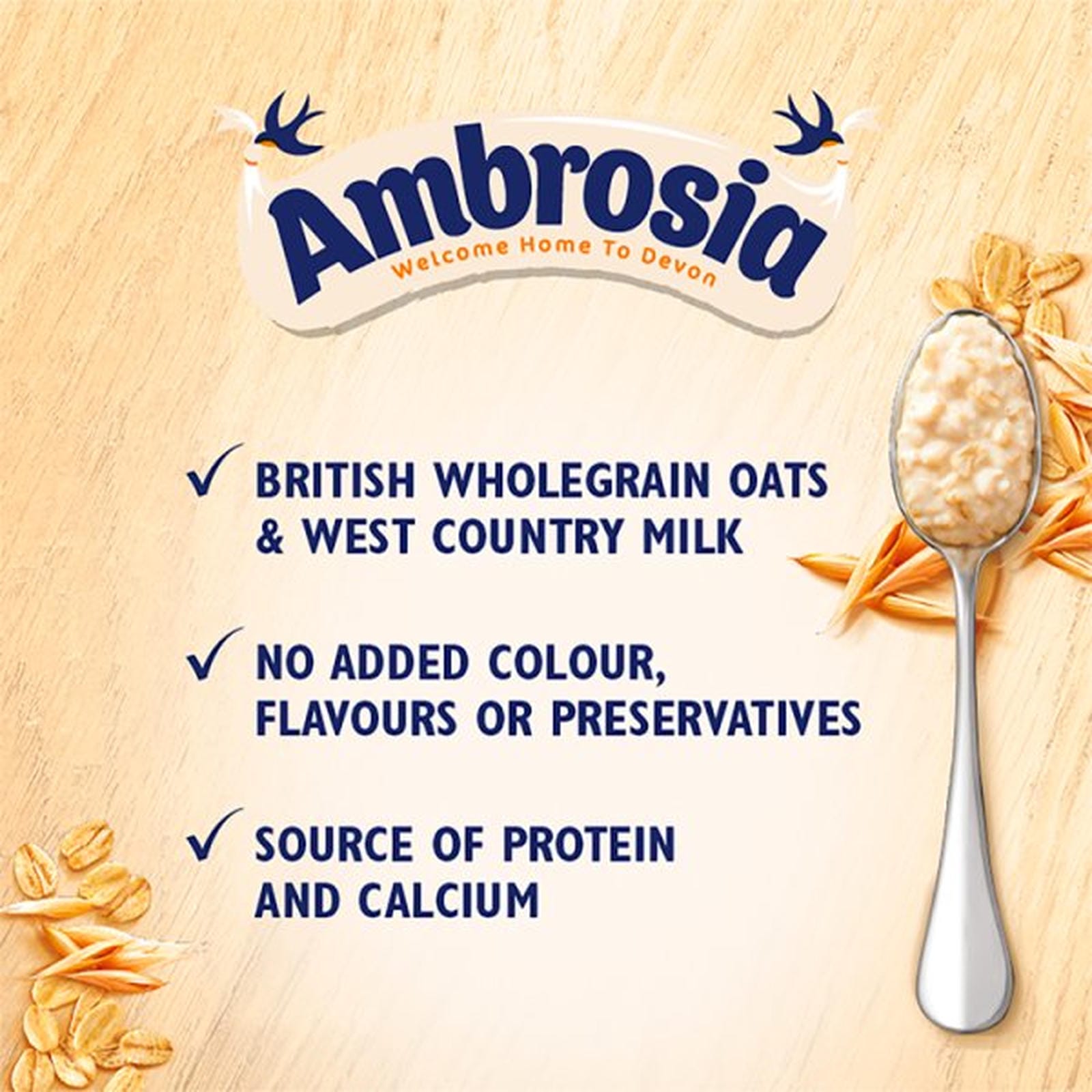 Ambrosia Ready to Eat Porridge Oat Cereal Pot Original 210g