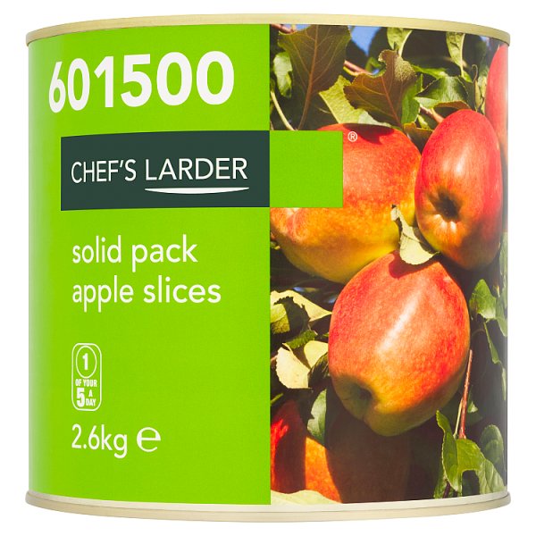 Chef's Larder Apple Slices Solid Pack 2.6kg Multi Pack 6 x 2.6kg Catering Size Foodservice