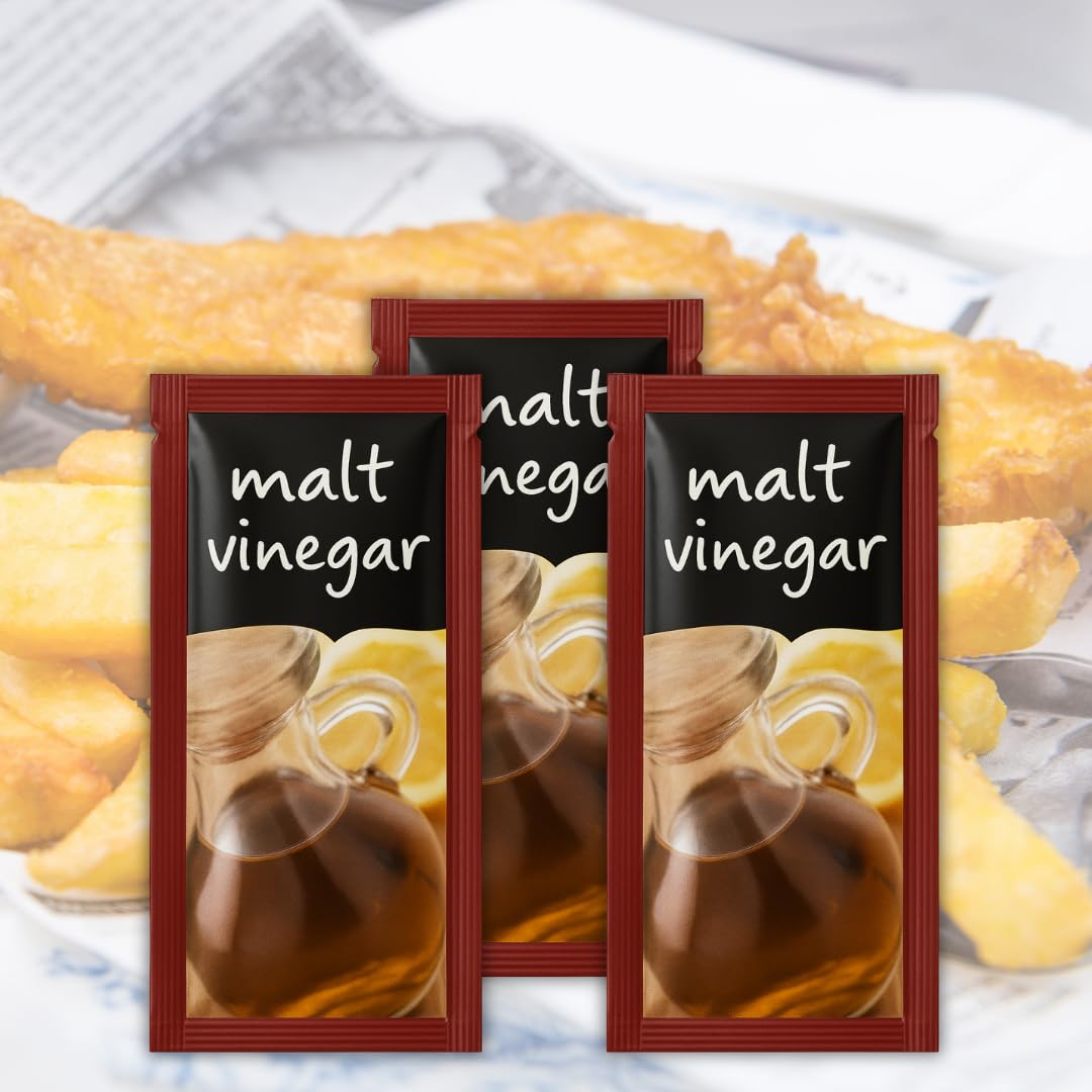 Vinegar Sachets Bundle 7ml Individual Portable Packs 75-Pack Ideal For Travel Takeaways Lunchboxes On-The-Go Multi Pack