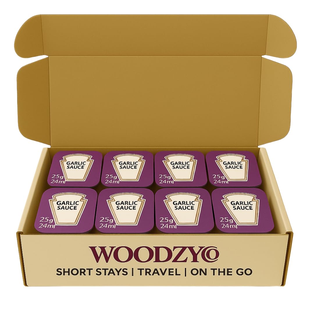 Garlic Dip Pots 25ml - Individually Sealed Creamy Garlic Sauce For Pizzas And Chips - 10 Pack