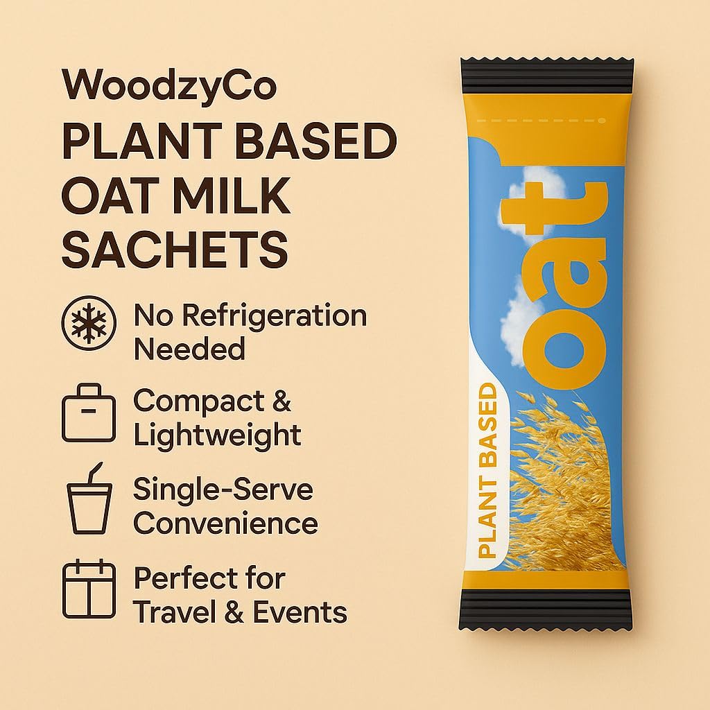 Oat Milk Sachet 100 X 10ml Dairy-Free UHT Long-Life Multi Pack For Travel, Hotels, Airbnbs And Offices
