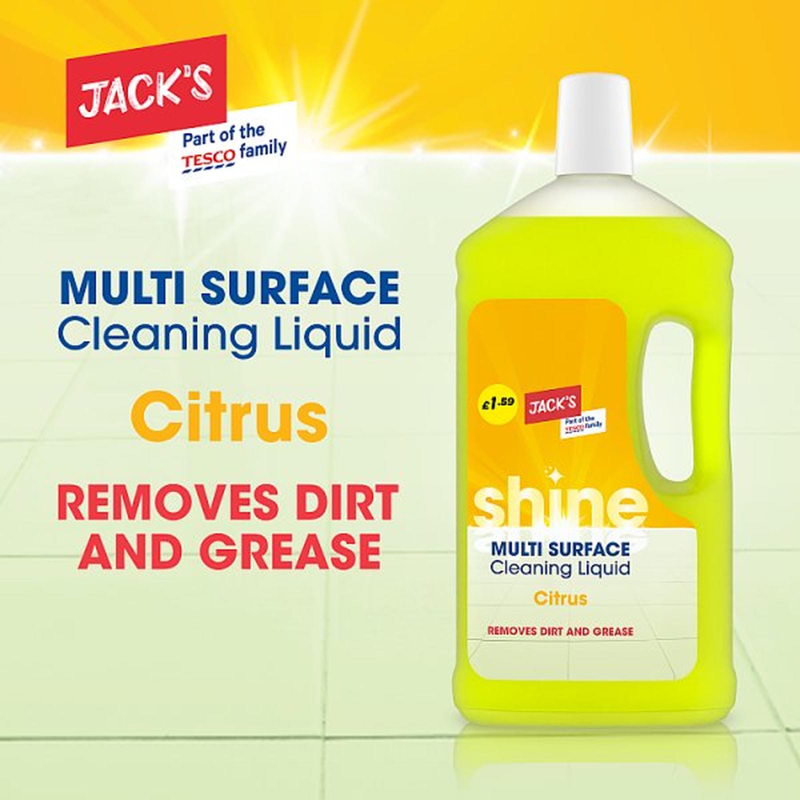 Jack's Shine Citrus Multi Surface Cleaning Liquid 1 Litre
