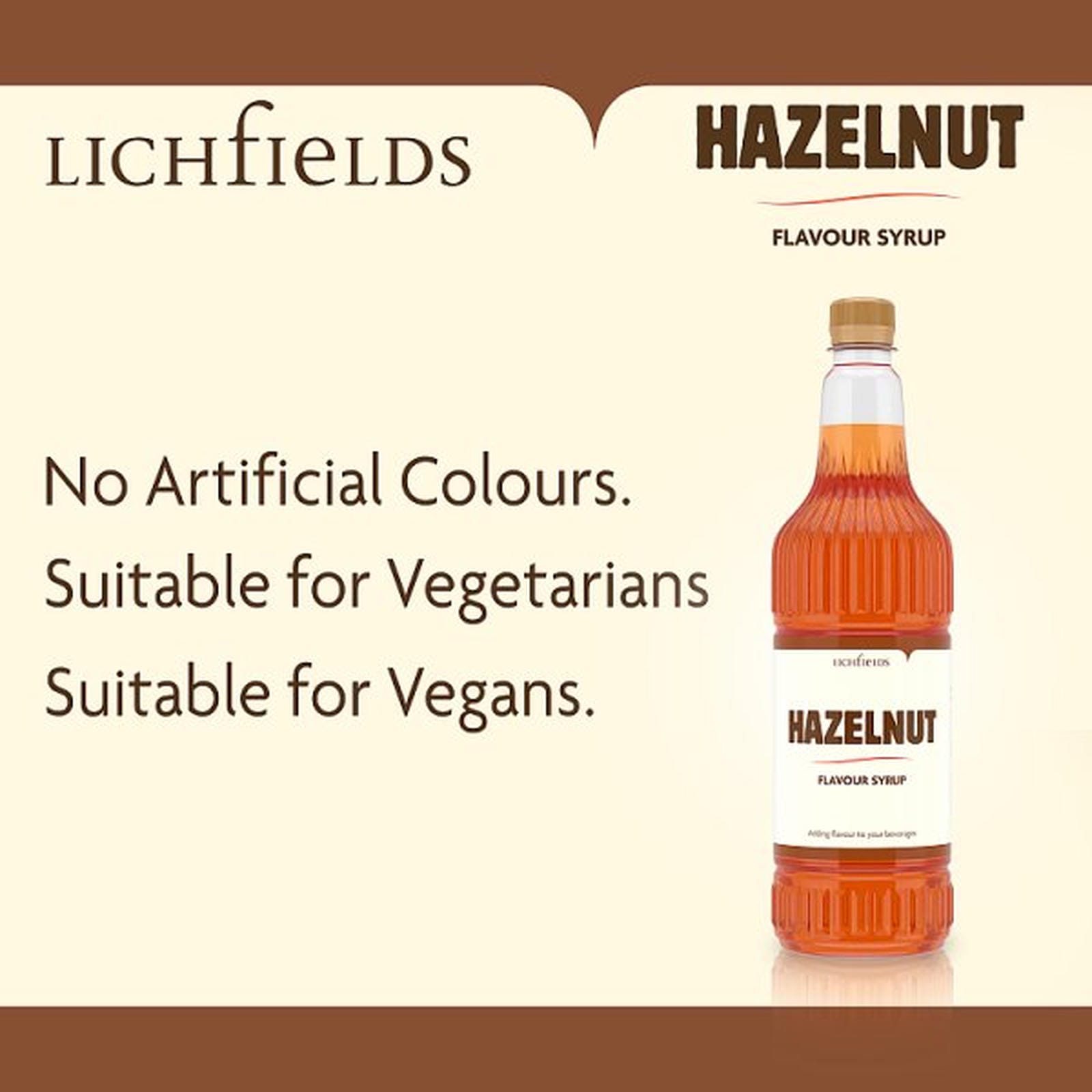 Lichfields Hazelnut Flavour Syrup 1 Litre
