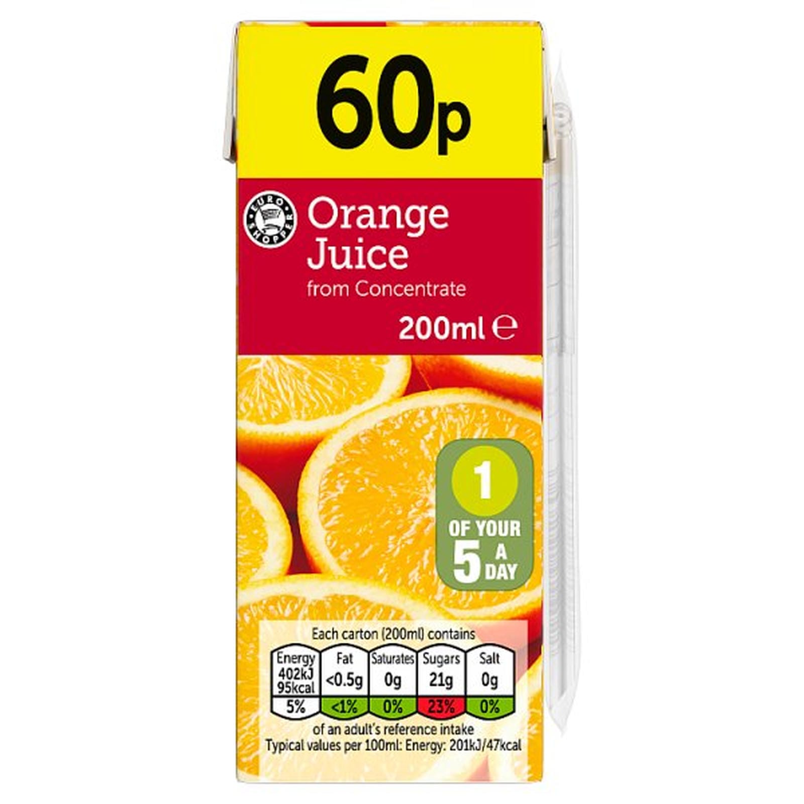 Euro Shopper Orange Juice from Concentrate 200ml
