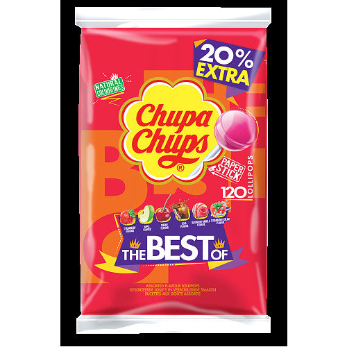 Chupa Chups The Best of 120 Lollipops 1440g – 6 x 120pk