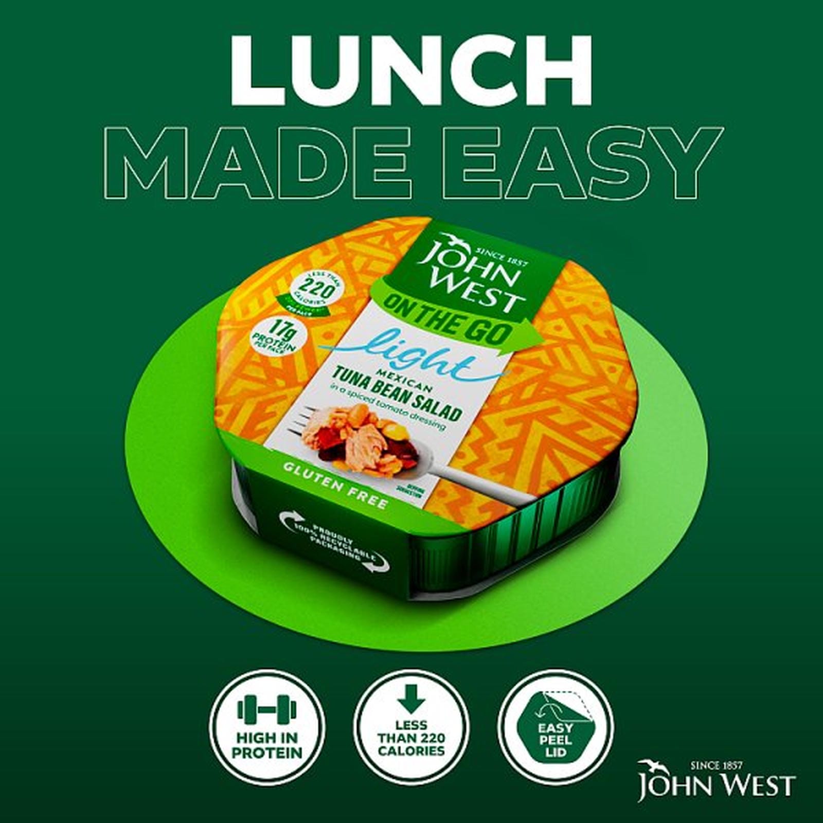 John West on the Go Light Mexican Tuna Bean Salad 220g