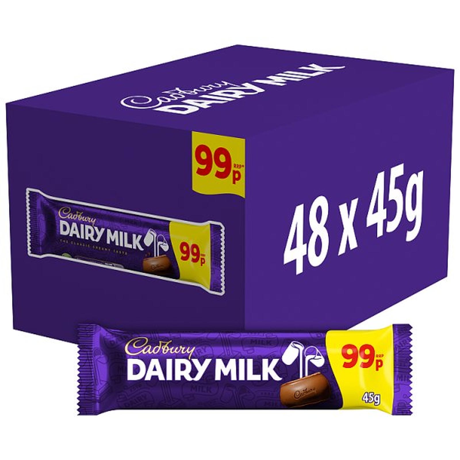 Cadbury Dairy Milk 99P PMP Chocolate Bar 45 g