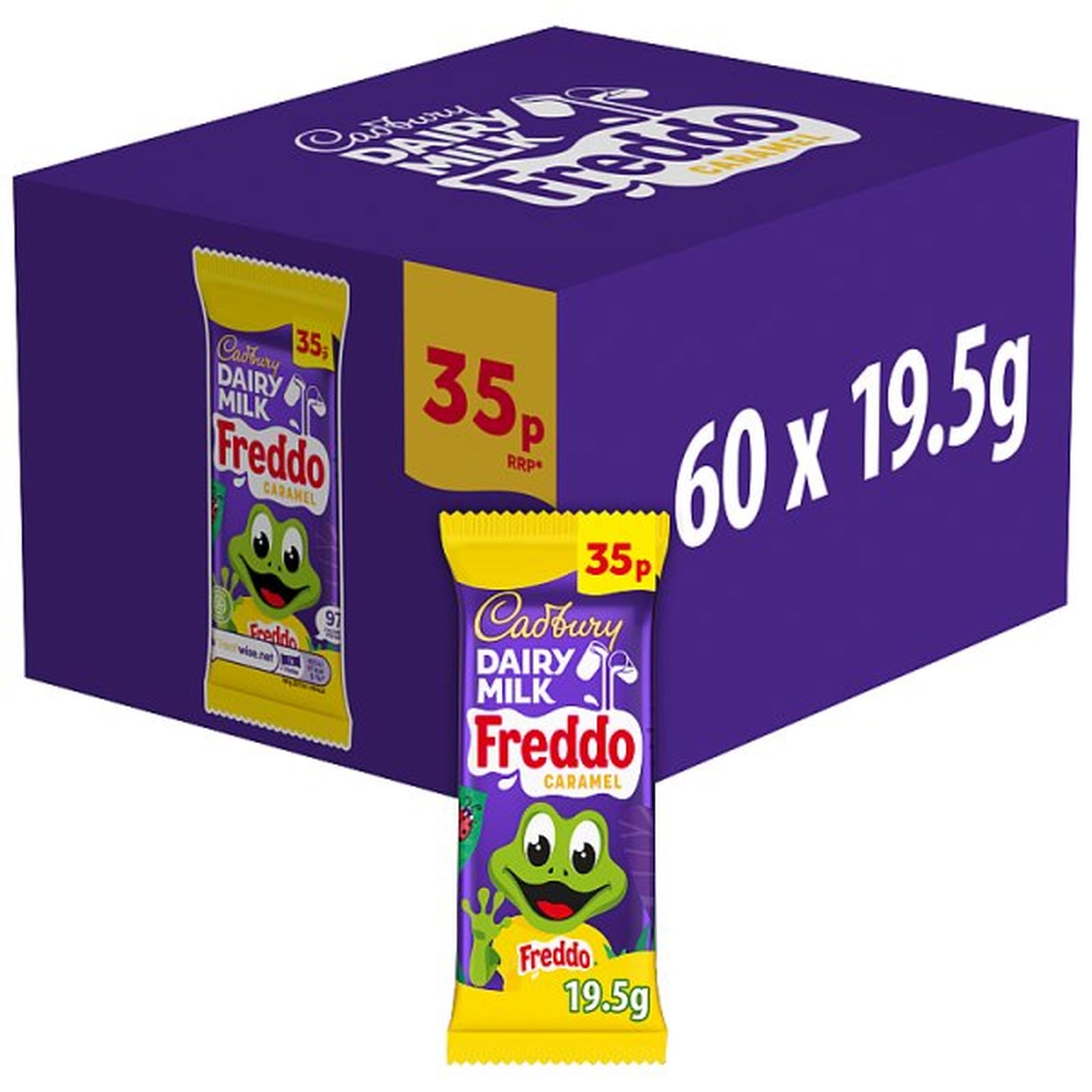 Cadbury Dairy Milk Freddo Caramel Chocolate Bar 35p PMP 19.5g