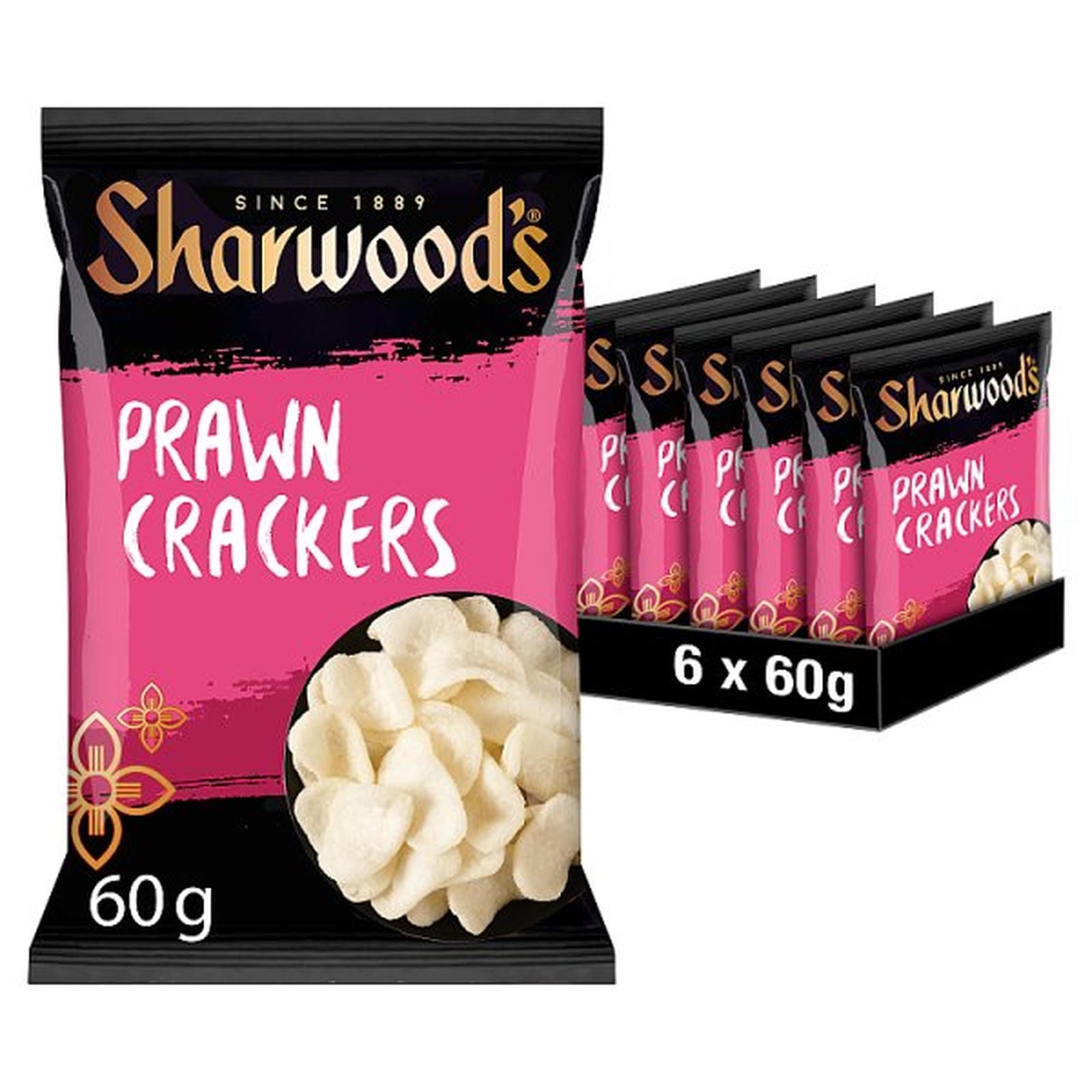 Sharwood's Ready To Eat Prawn Crackers 60g
