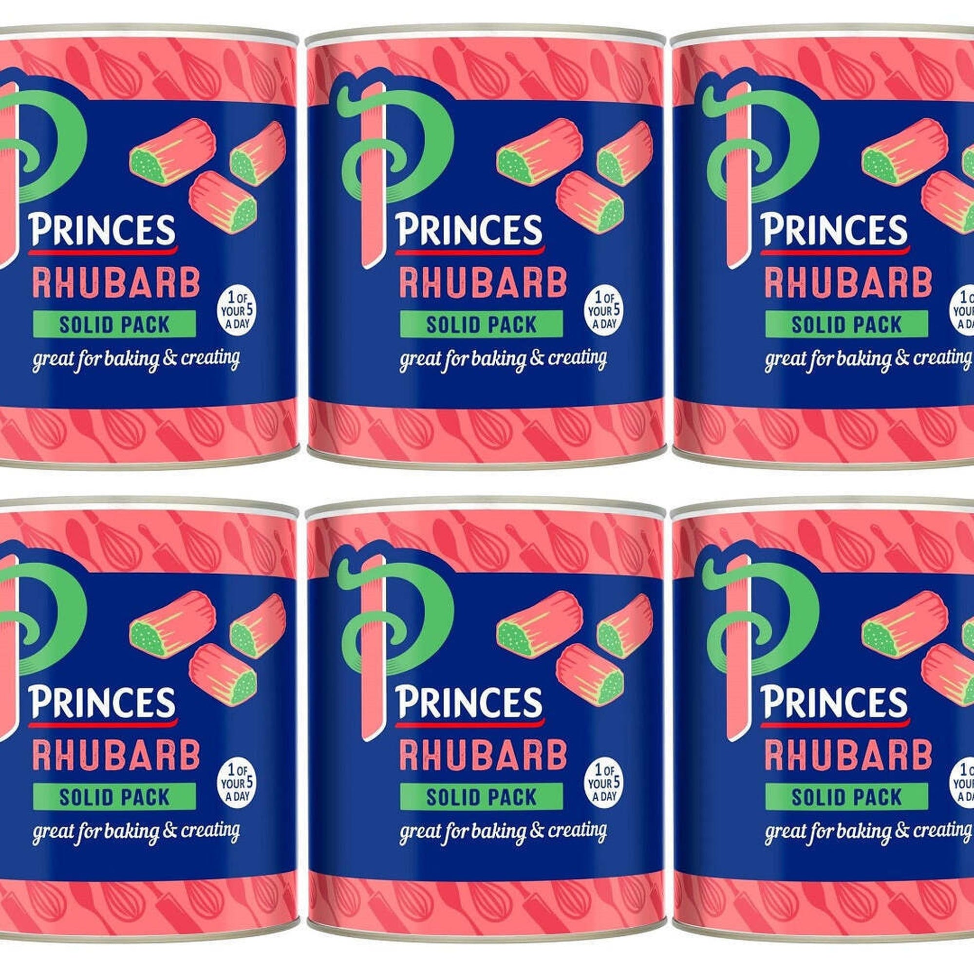 Princes Rhubarb Solid Pack 2.82kg 1 x 2.82kg Suitable For Retailers Kitchens Foodservice Use