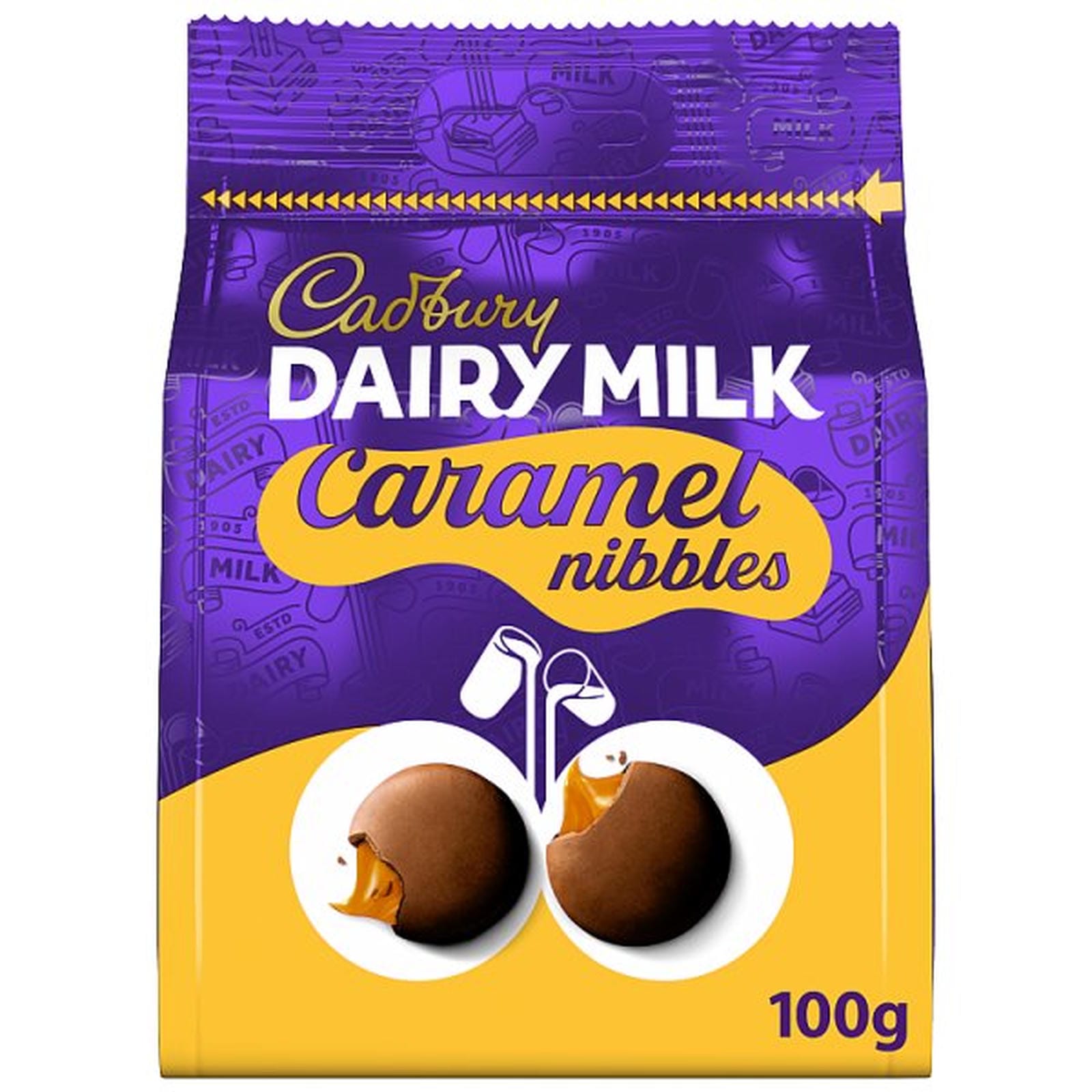 Cadbury Dairy Milk Chocolate Caramel Nibbles Bag 100g