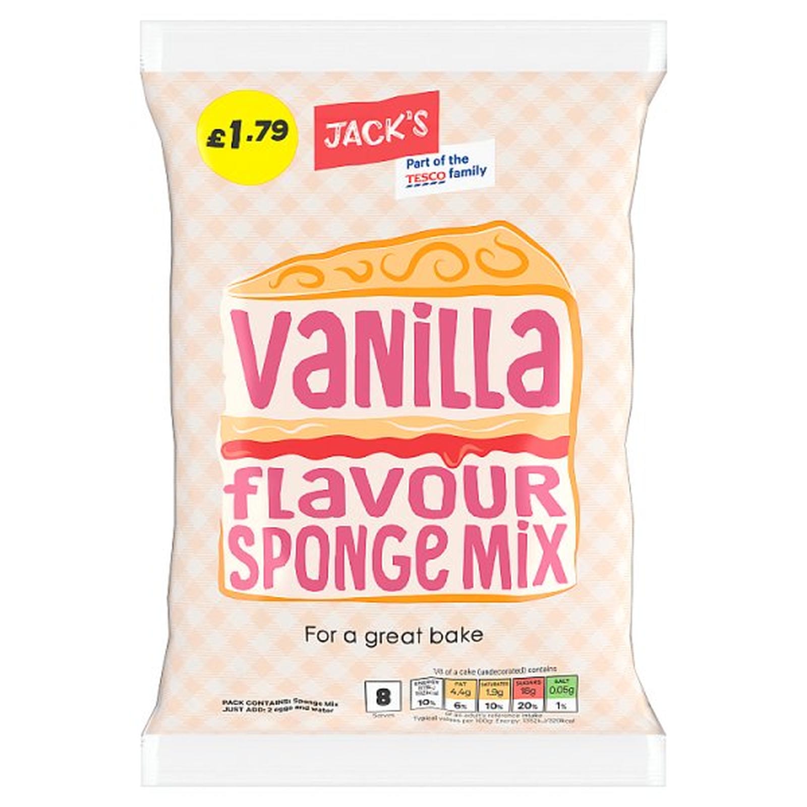 Jack's Vanilla Flavour Sponge Mix 400g