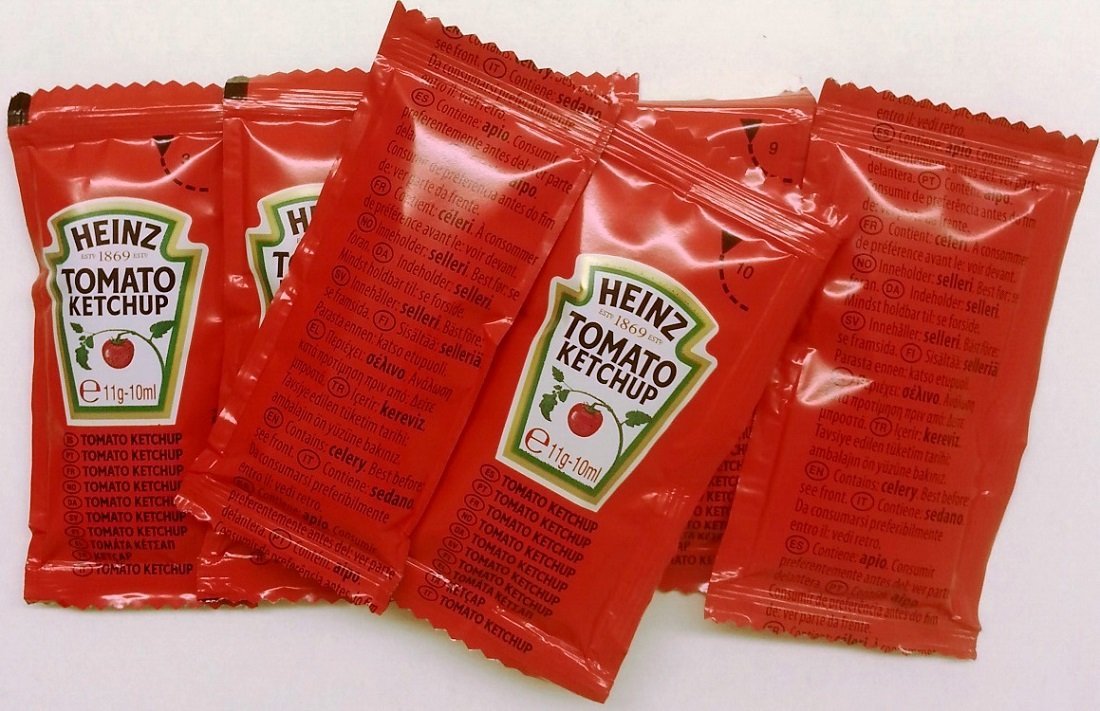 Heinz Tomato Ketchup Sachets Foodservice Bulk Multi Pack Catering Size 11g 50 Sachets