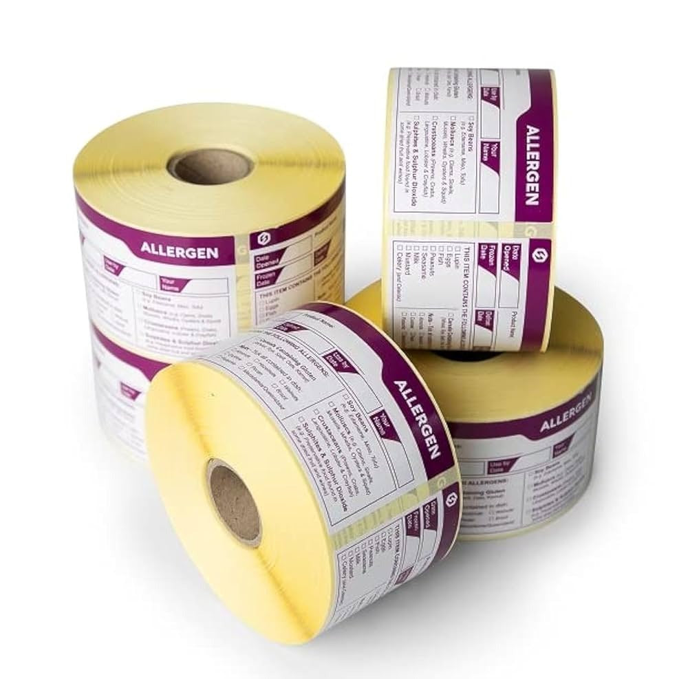 Rectangular adhesive ALLERGEN produce label – 1 x 500s