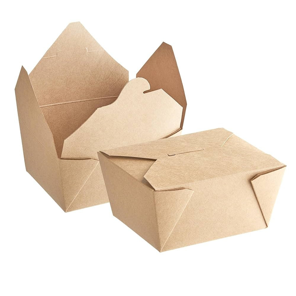 CaterPro 25 Kraft Burger Boxes with Hinged Lids – 1 x 25s