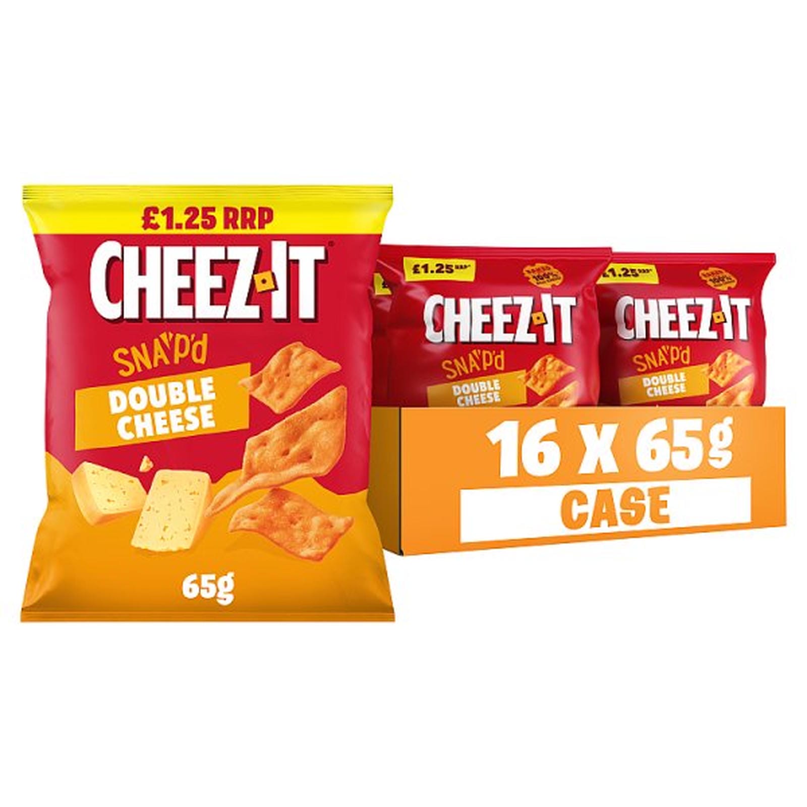 Cheez-It Double Cheese Thin & Crispy Baked Snacks 16 x 65g PMP £1.25