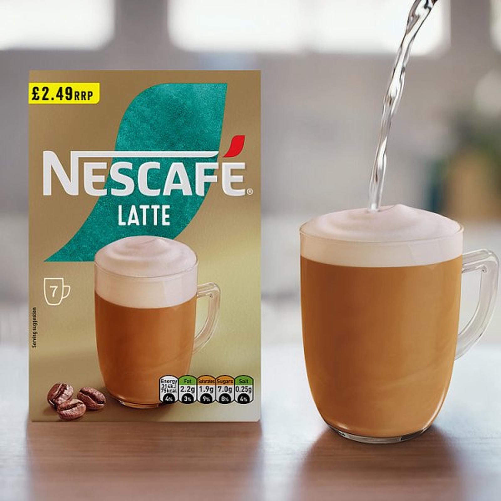Nescafe Latte Instant Coffee 7 x 18g Sachets PMP