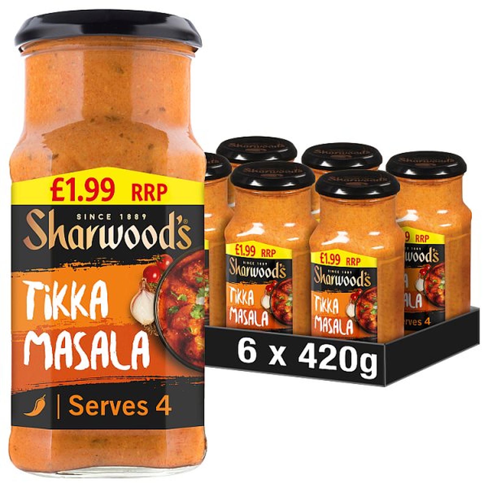Sharwood's Indian Tikka Masala Curry Cooking Sauce 420g