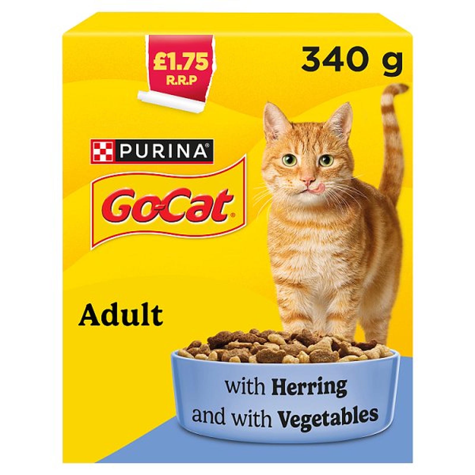 GO-CAT Herring with Vegetables Dry Cat Food 340g PMP