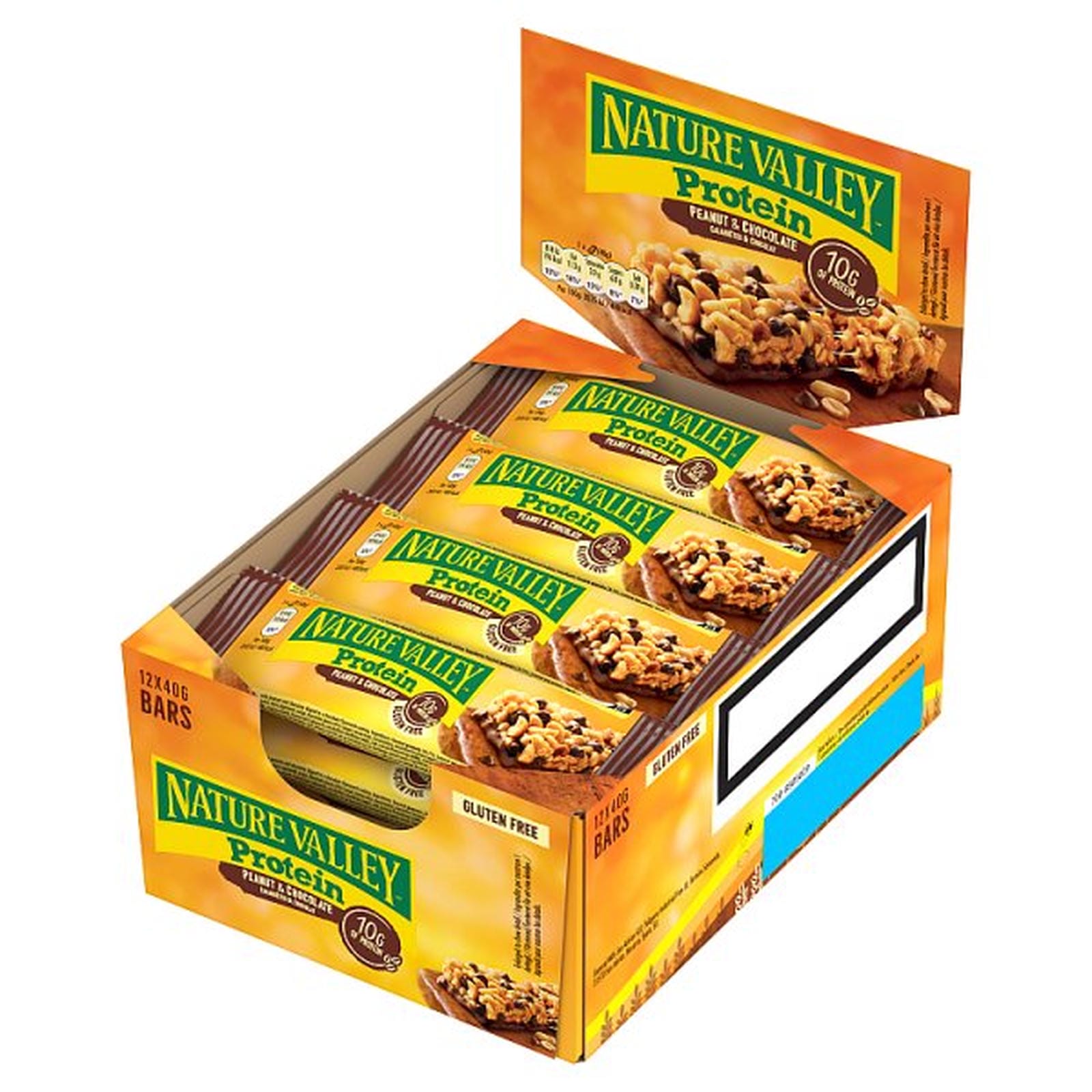 Nature Valley Protein Peanut & Chocolate Cereal Bars 12 x 40g (480g)