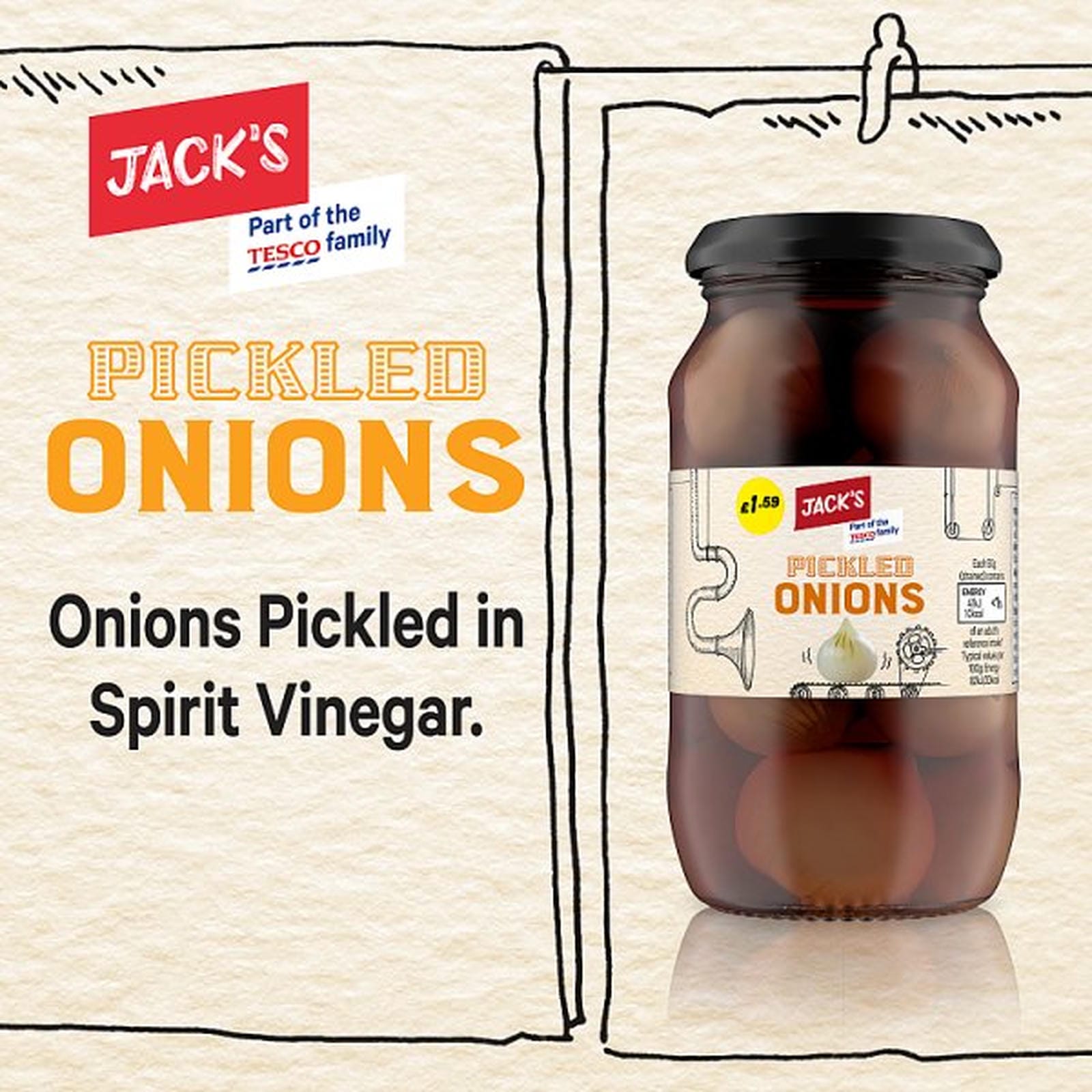 Jack's Pickled Onions 440g
