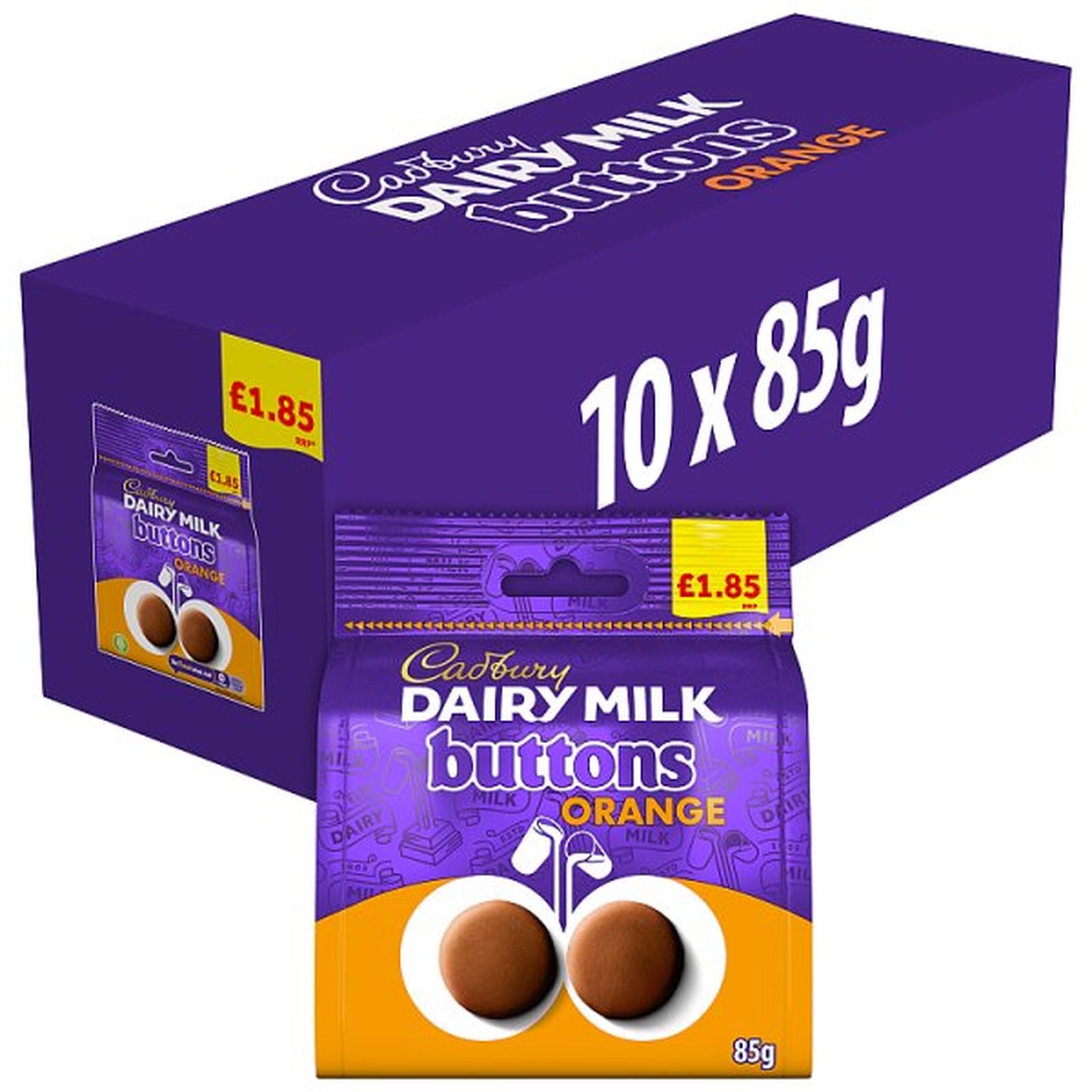 Cadbury Dairy Milk Orange Buttons Chocolate Bag £1.85 PMP 85 g