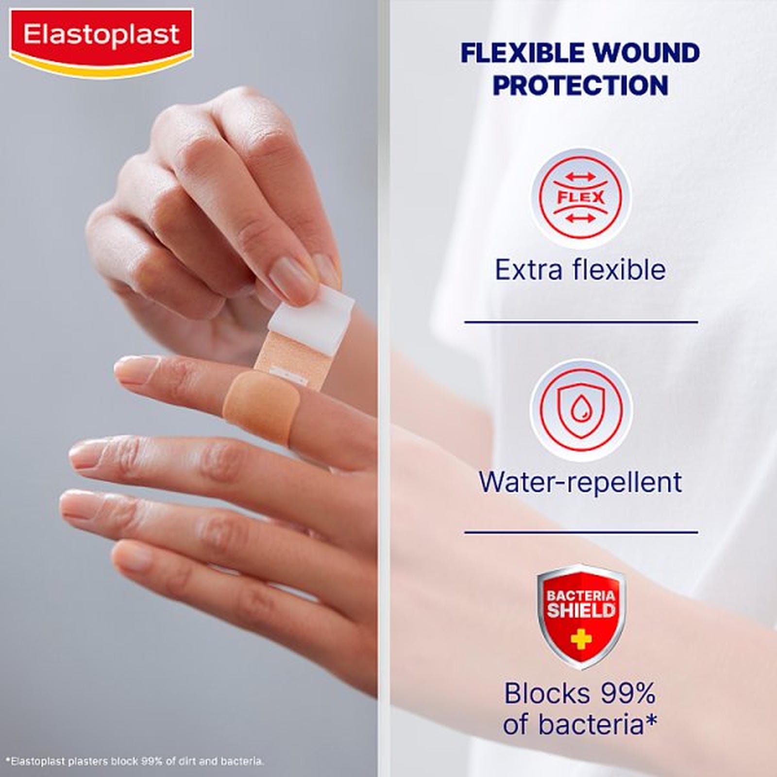 Elastoplast Fabric Extra Flexible Breathable 10 Plasters