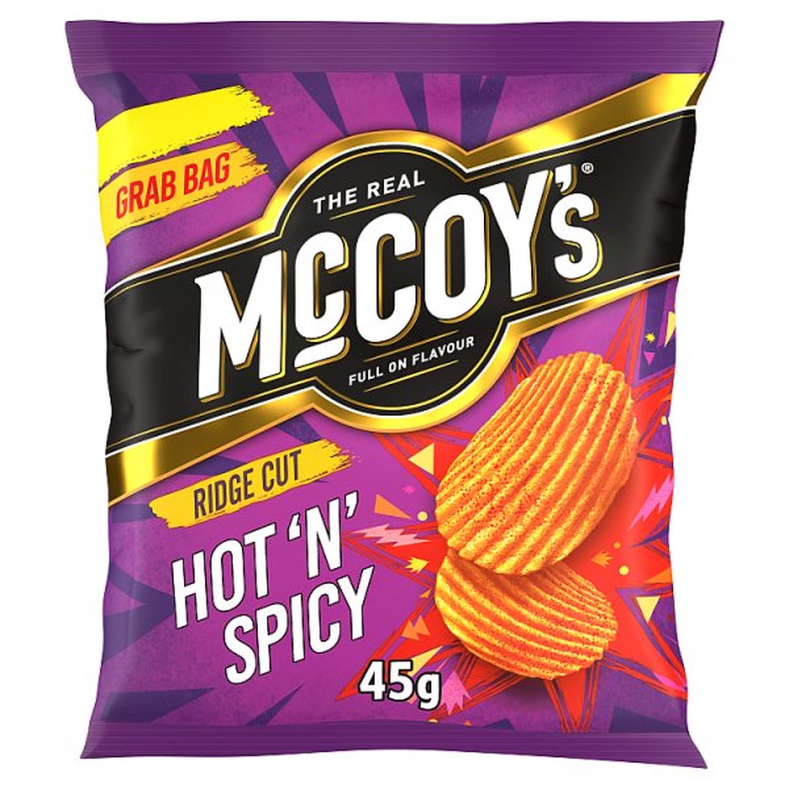 McCoy's Hot 'N' Spicy Flavour Potato Crisps 45g
